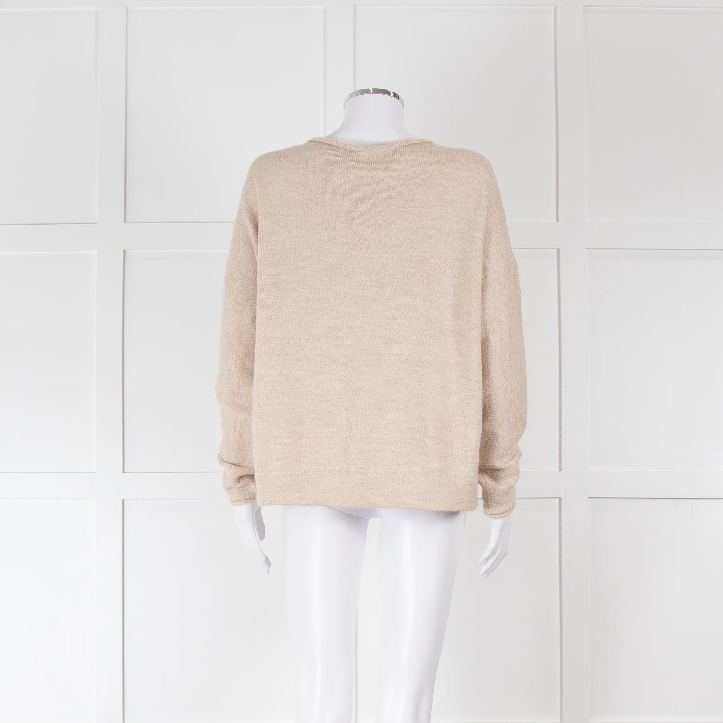 Lauren Manoogian Beige Alpaca Wool Mix Front Pocket Jumper - Image 5