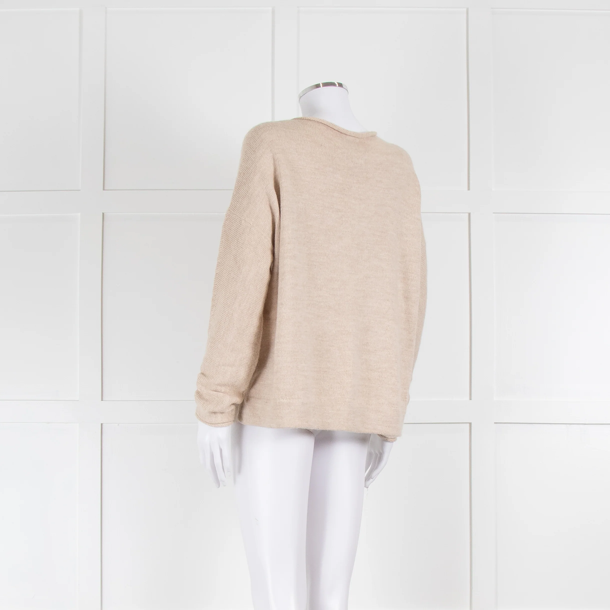 Lauren Manoogian Beige Alpaca Wool Mix Front Pocket Jumper - Image 6