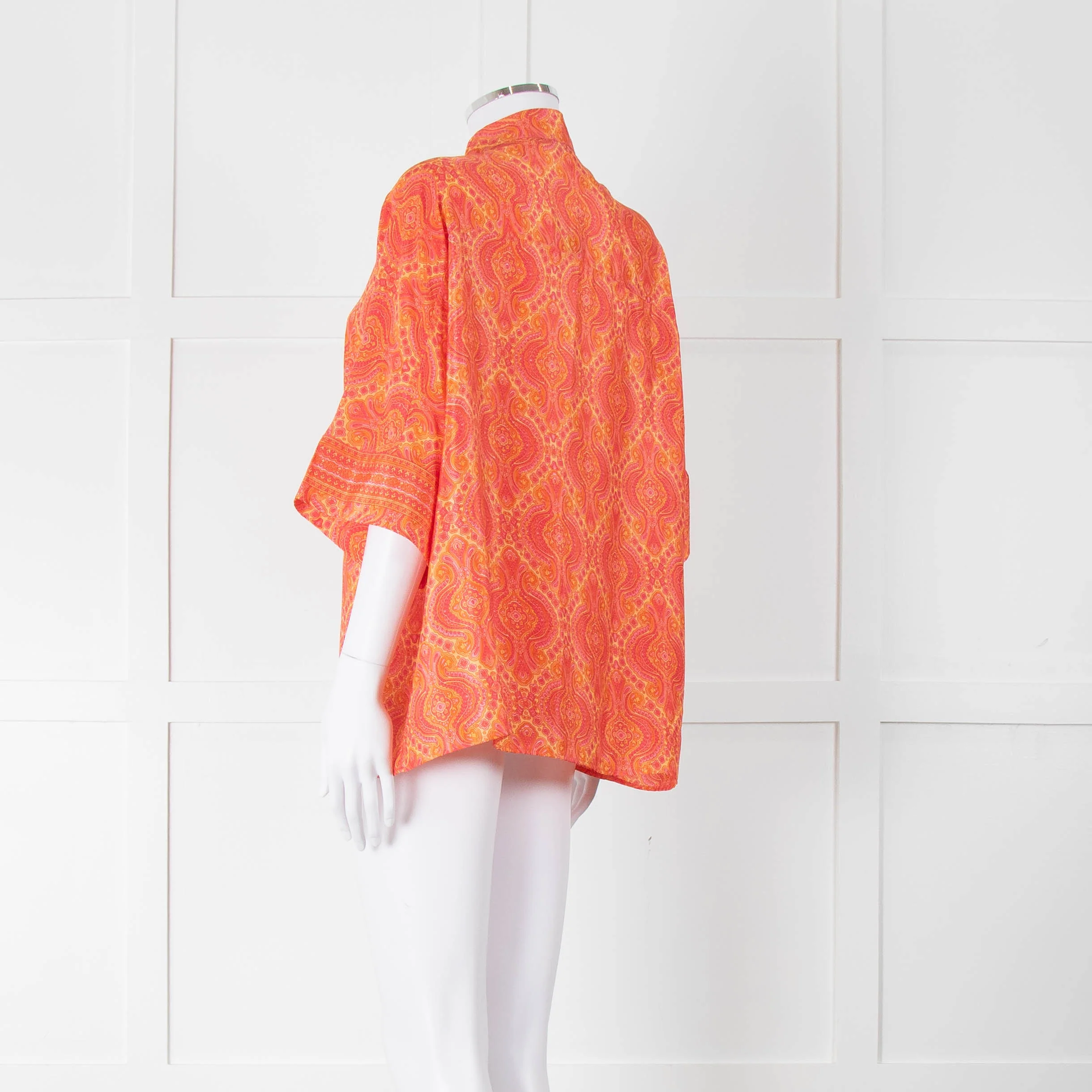 Lauren Vidal Orange Paisley Batwing Blouse - Image 6