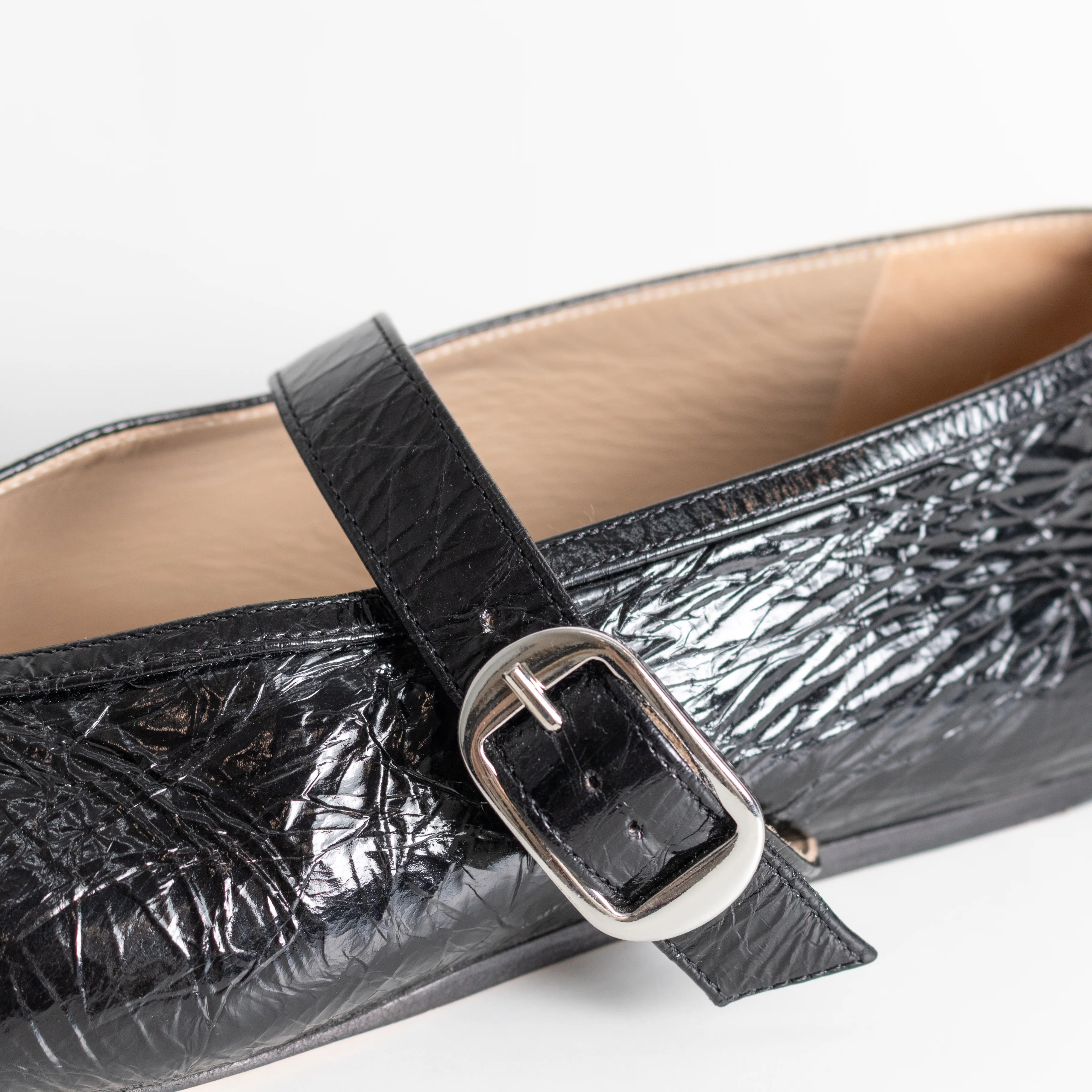 Le Monde Beryl Black Stella Patent Ballet Flats - Image 11