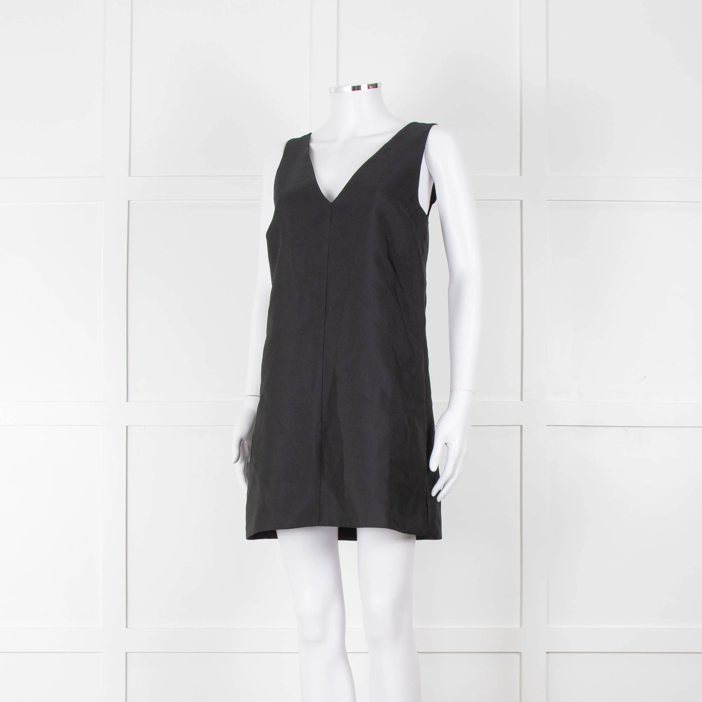 Lee Mathews Black Oversized Sleeveless Mini Dress - Image 8