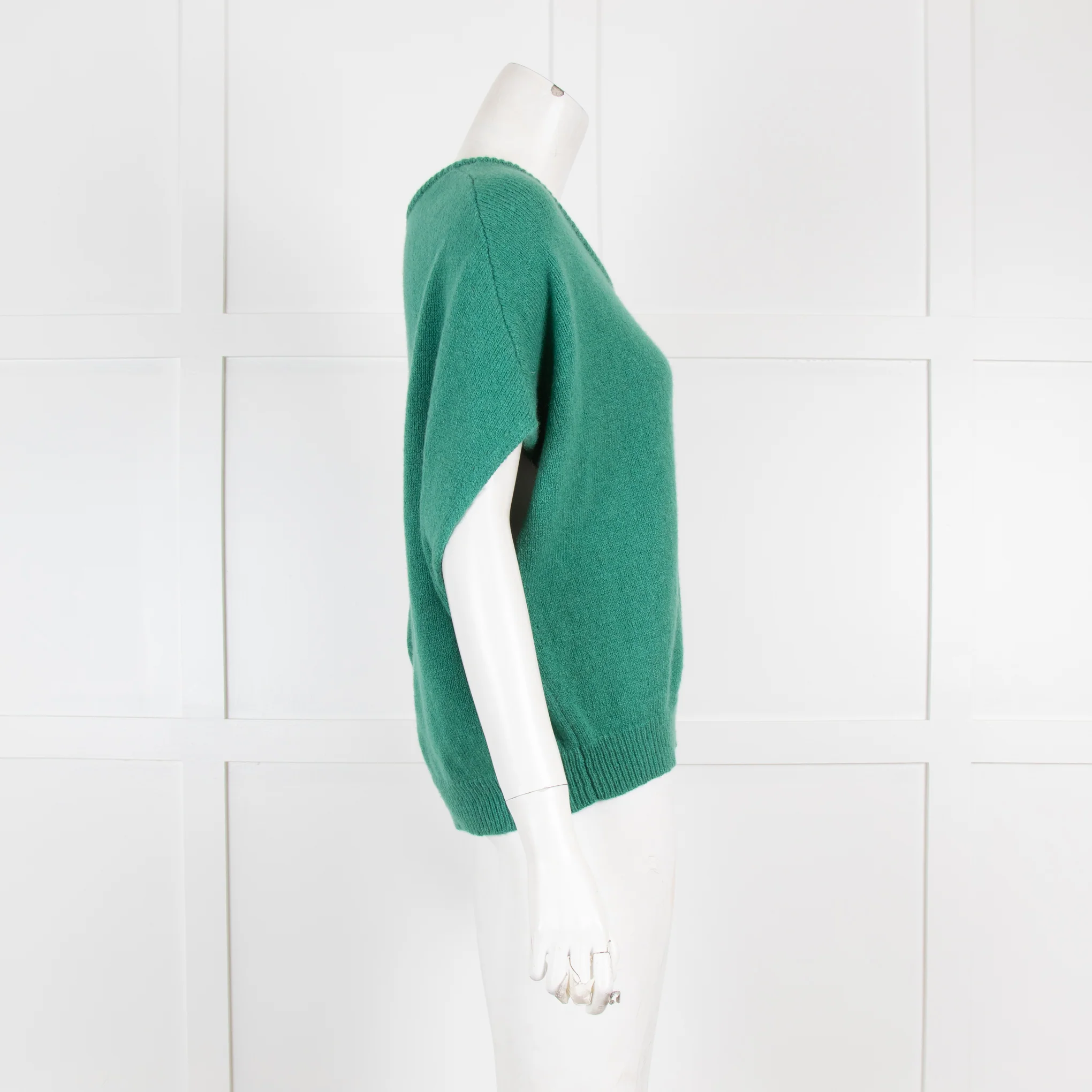 Les Racienes du Ciel Green Cape Sleeve Knit - Image 2