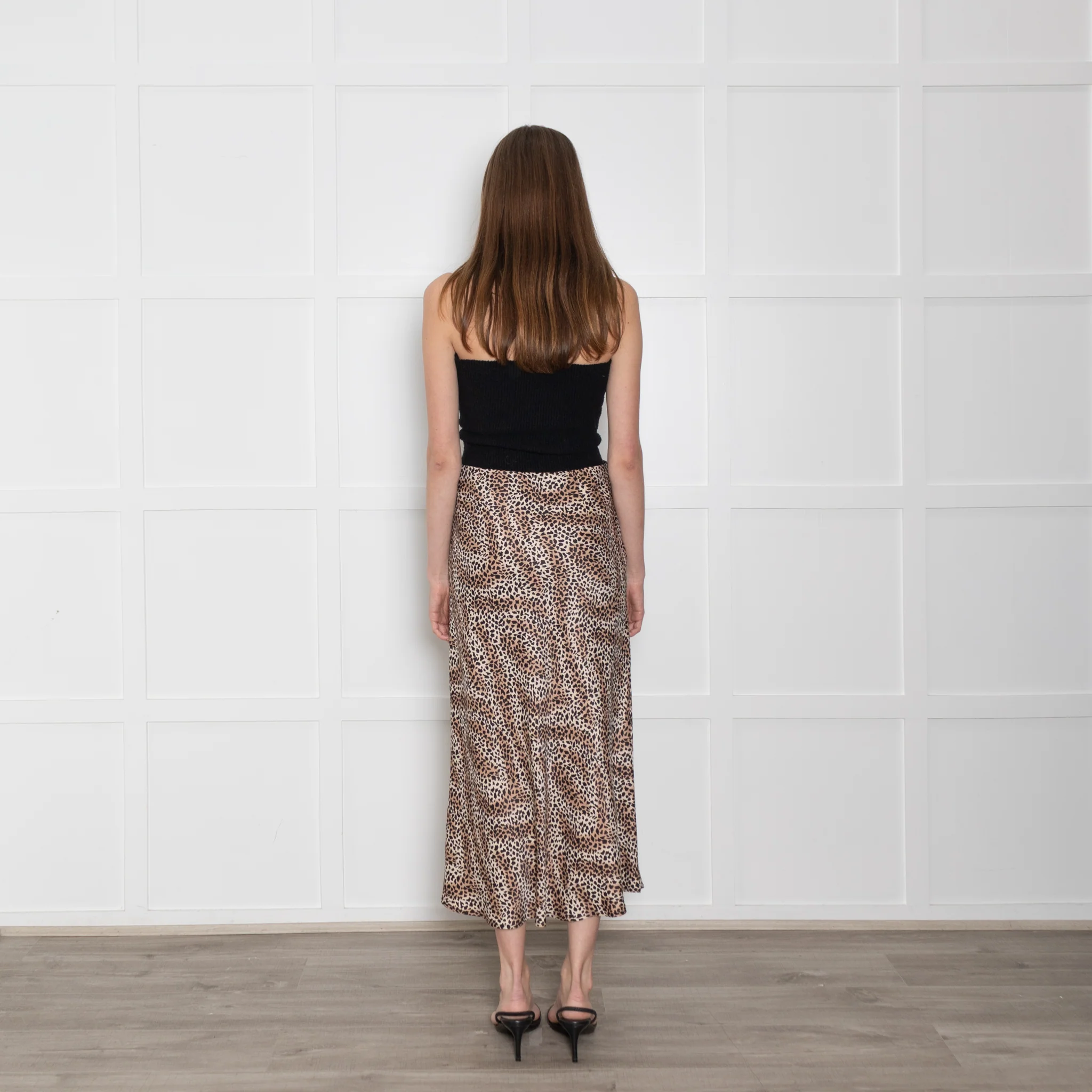 Levete Room Brown Animal Print Elasticated Waist Skirt - Image 5