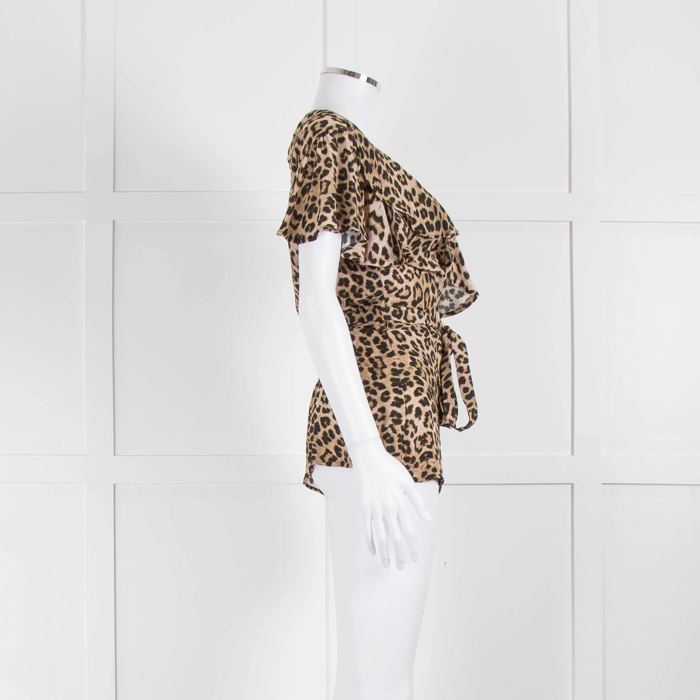 Lily and Lionel Animal Print Sleeveless Wrap Top - Image 3