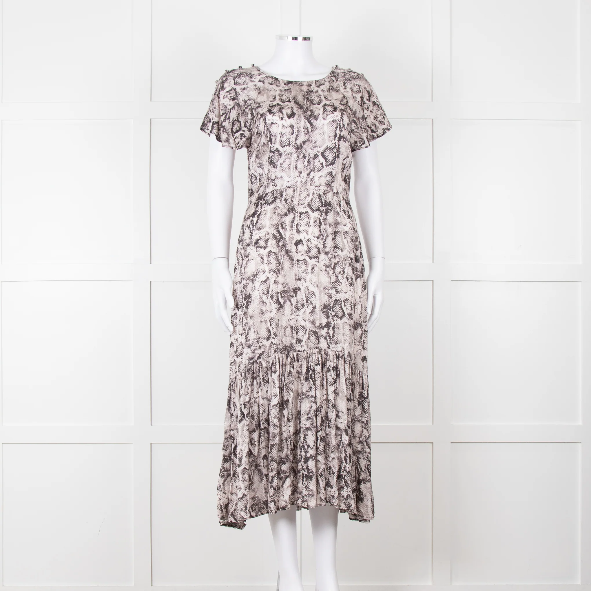 Lily & Lionel Pale Pink Snake Print Dress