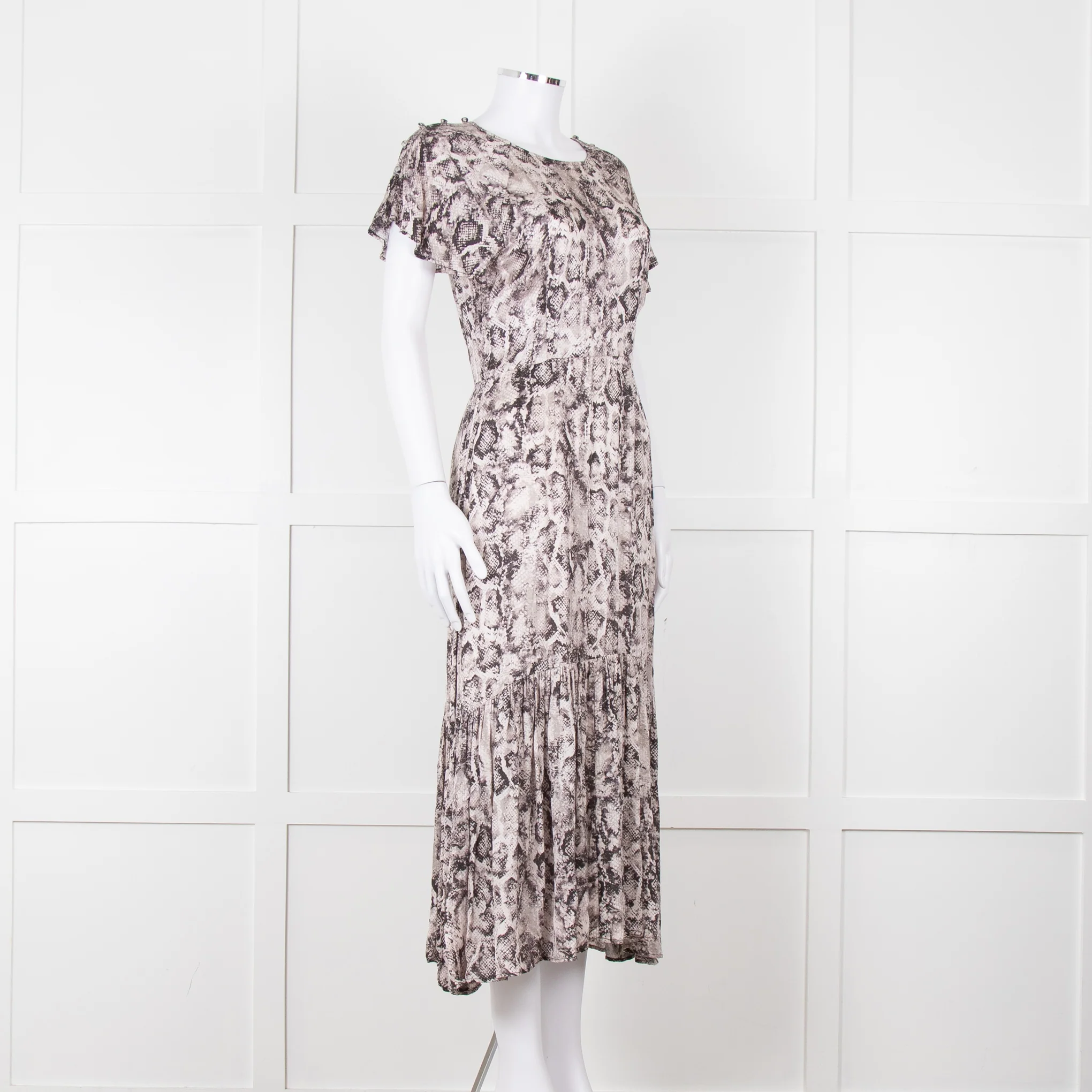 Lily & Lionel Pale Pink Snake Print Dress - Image 8