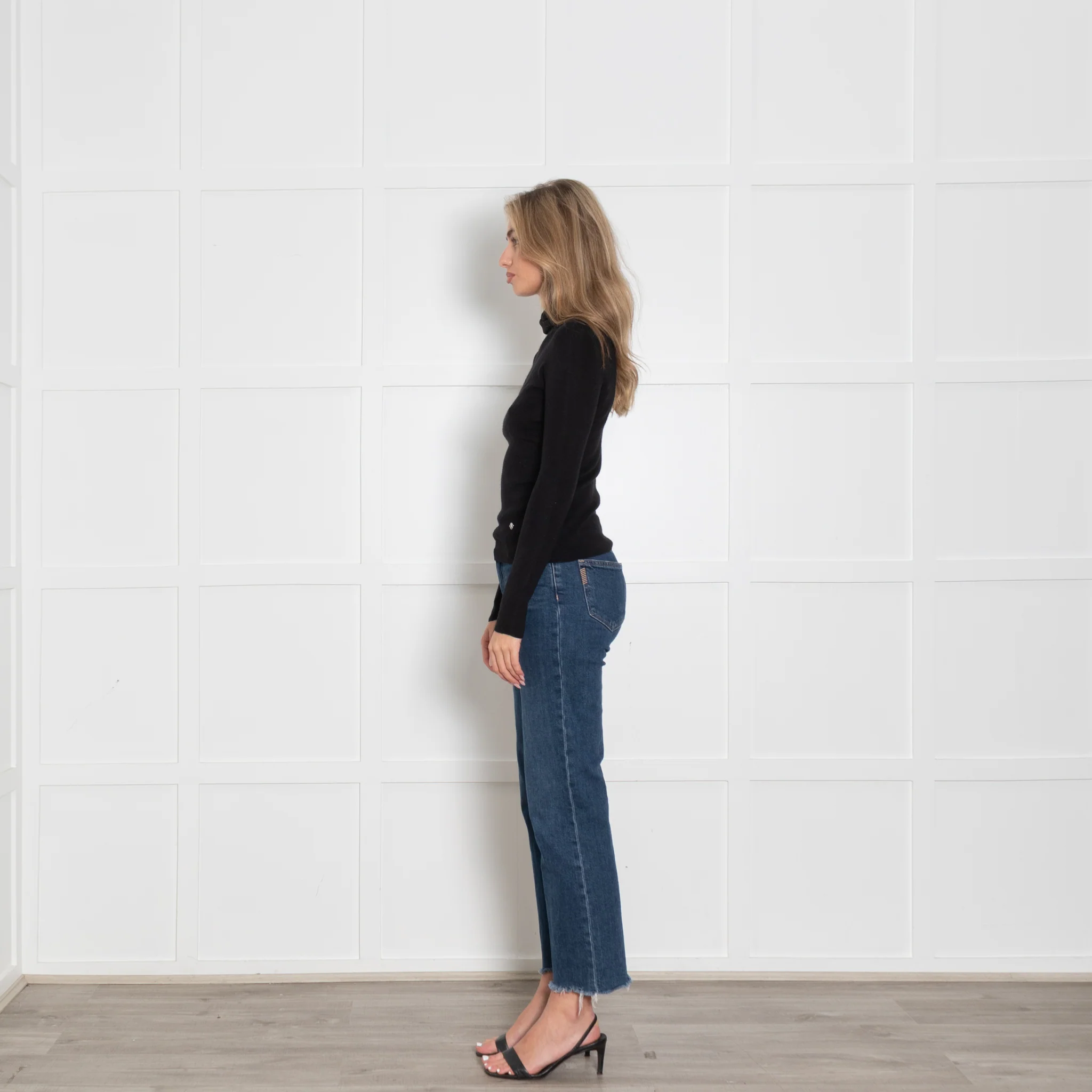 Lilysilk Silk & Cashmere Mix Black Poloneck Jumper - Image 4