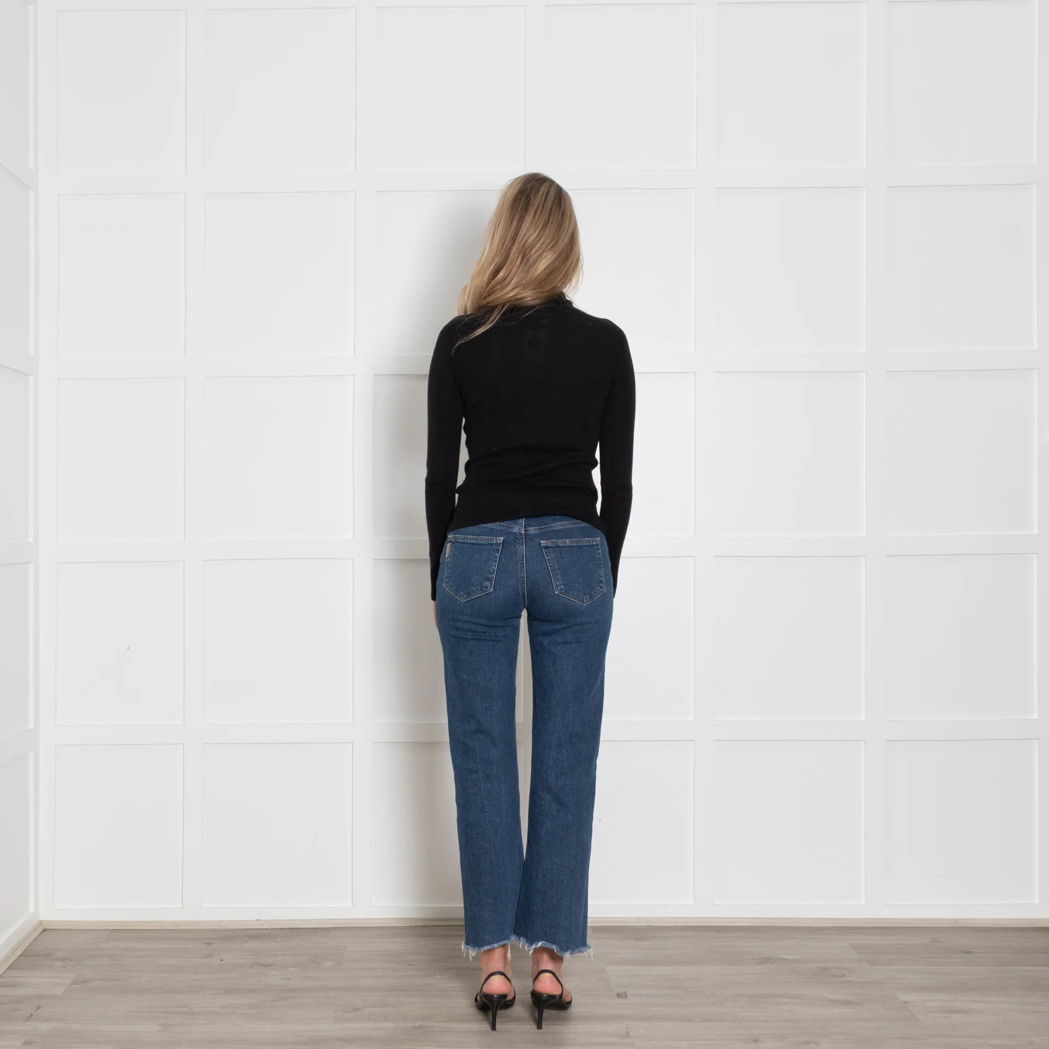 Lilysilk Silk & Cashmere Mix Black Poloneck Jumper - Image 5