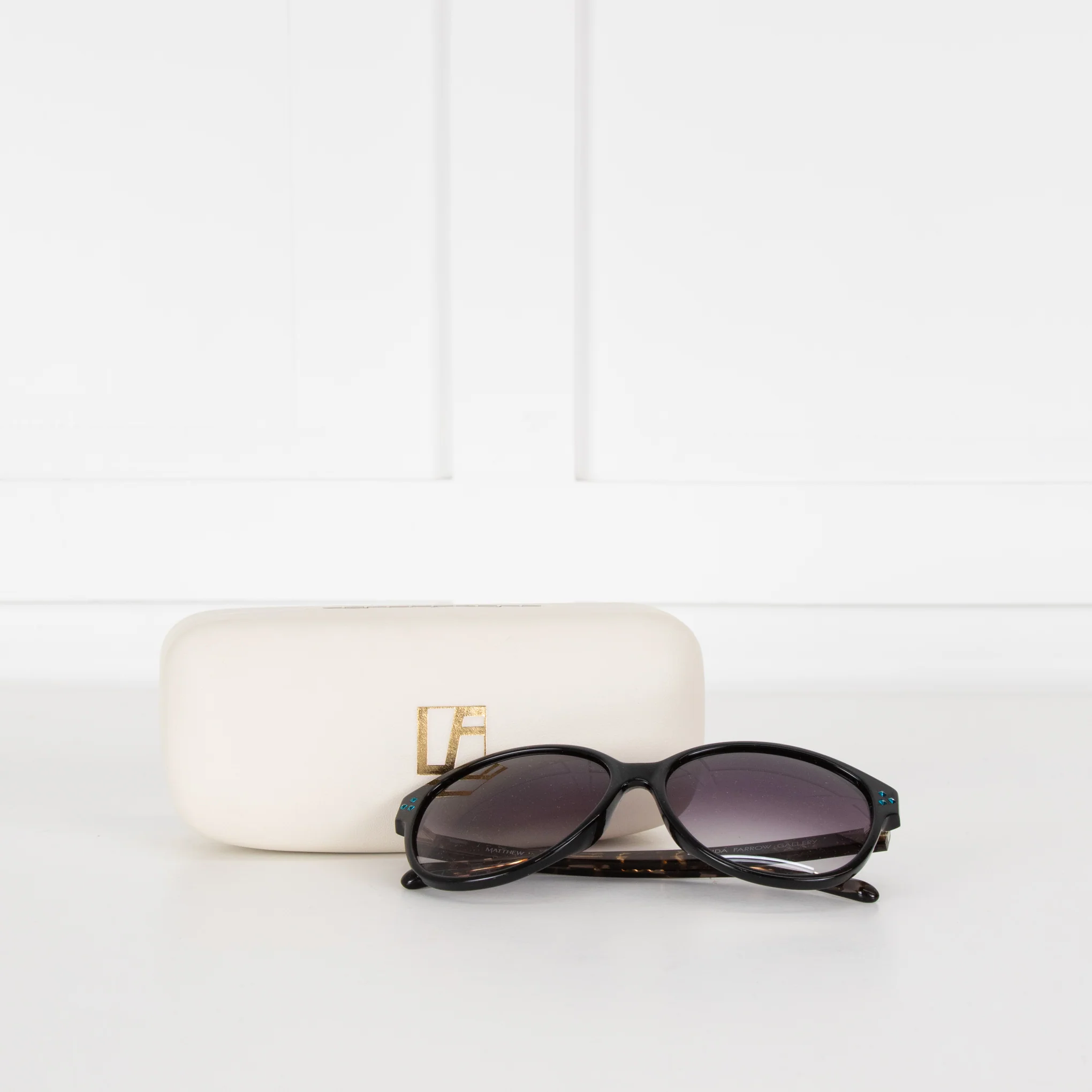 Linda Farrow Mathew Williamson Black Brown Sunglasses - Image 2