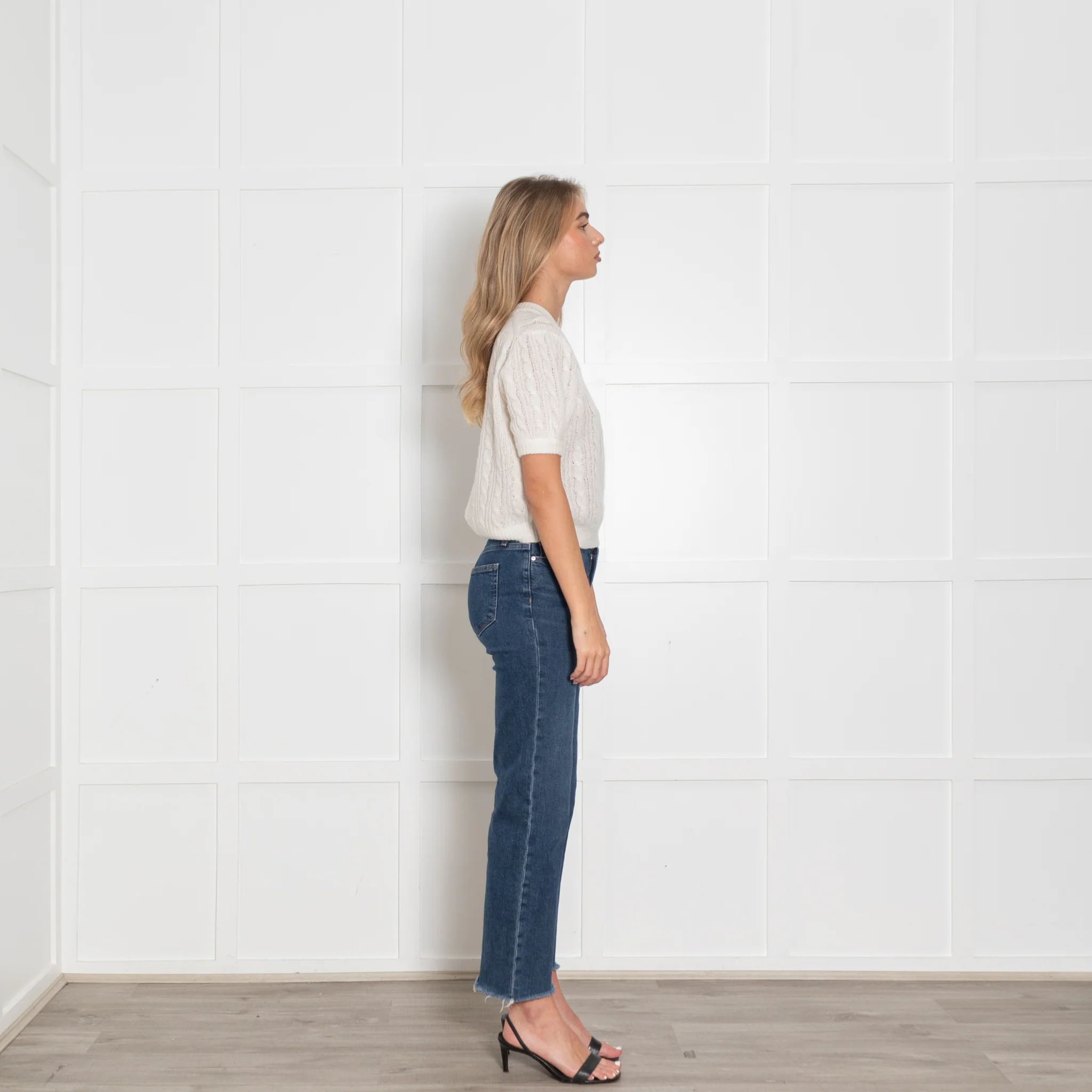 Lisa Yang Cream Cashmere & Silk Short-sleeve Jumper - Image 6