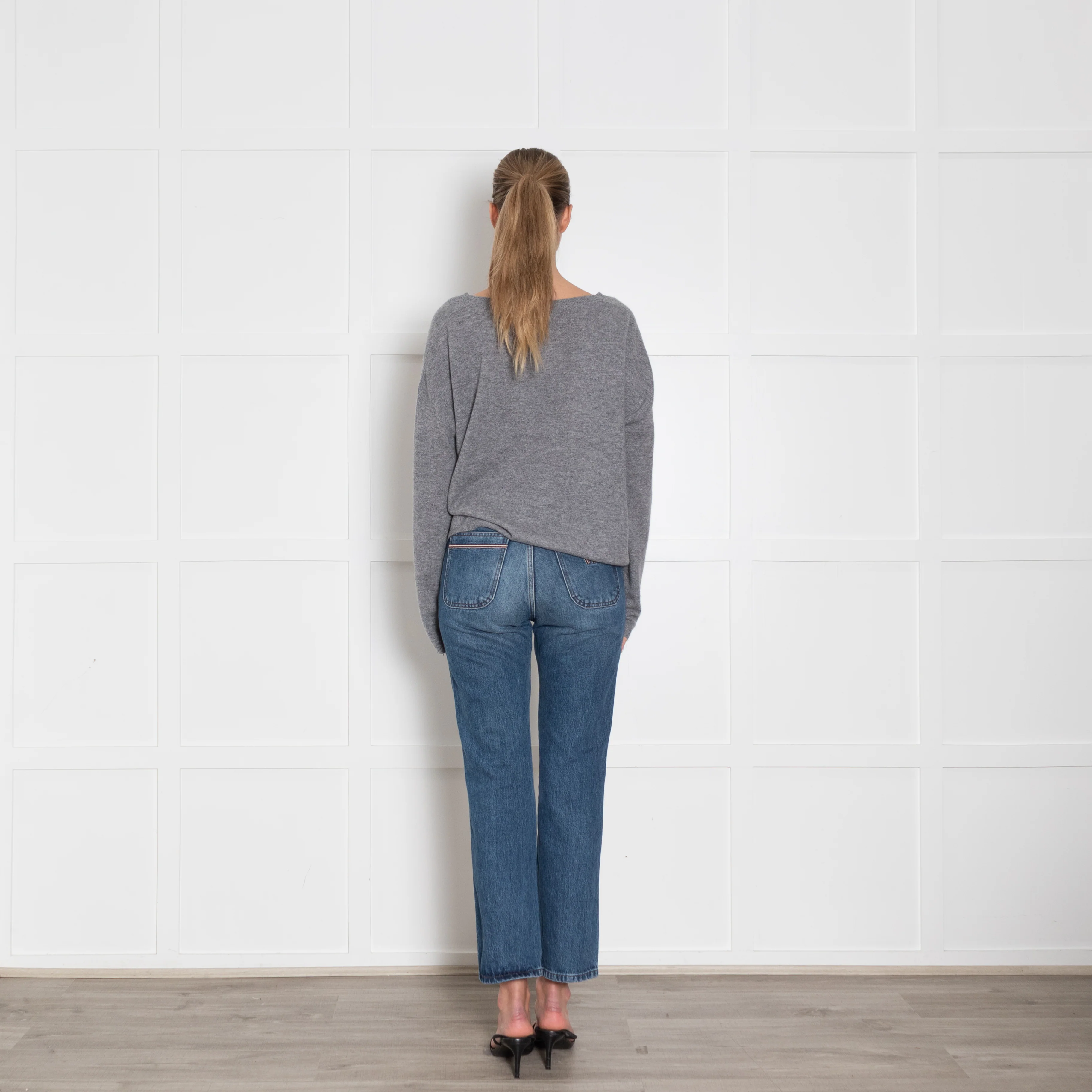 Lisa Yang Grey Cashmere Oversized Cardigan - Image 5