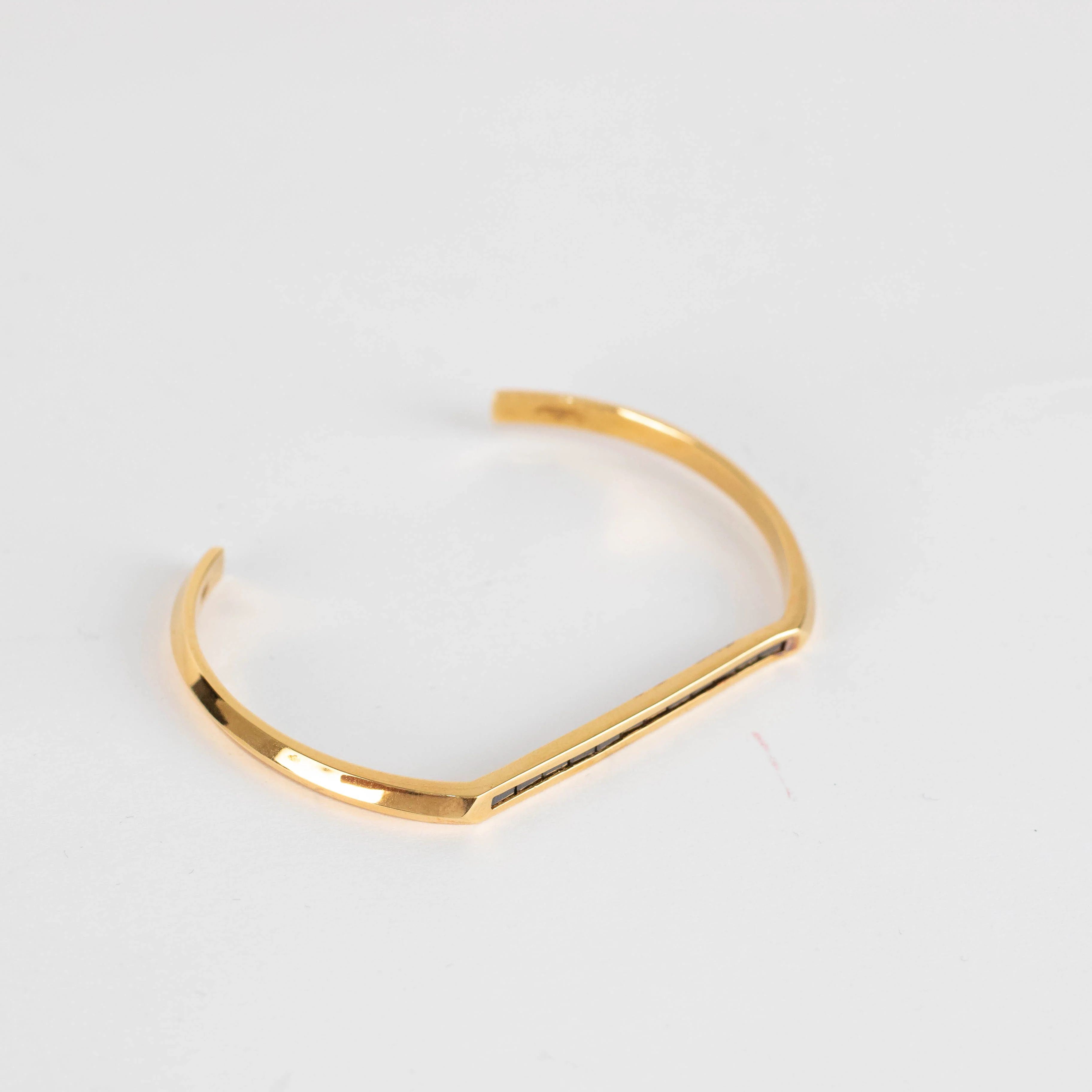 Lizzie Mandler 18ct YG Cuff with Black Diamonds - Image 3