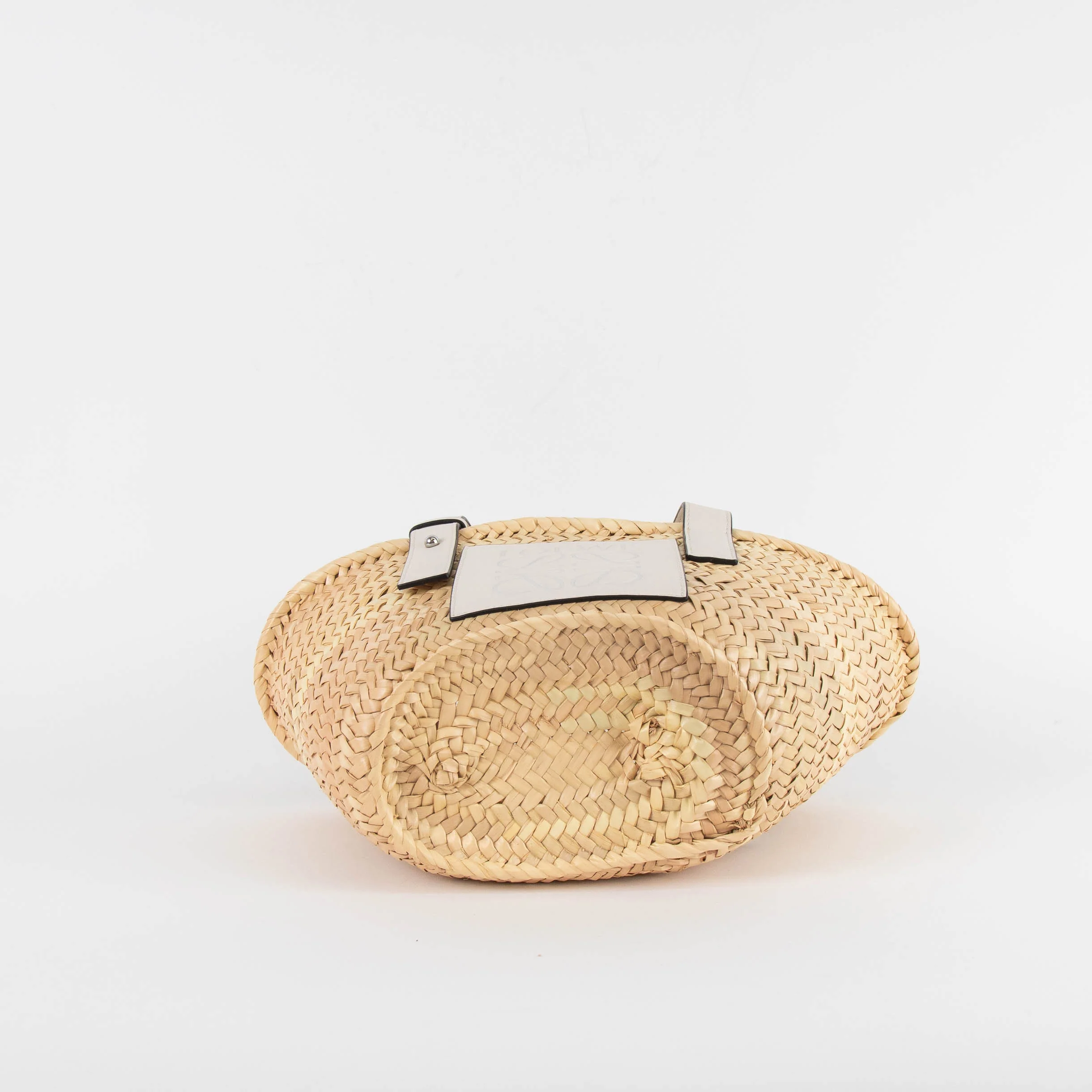 Loewe Beige White Leather Handles Basket Bag - Image 7