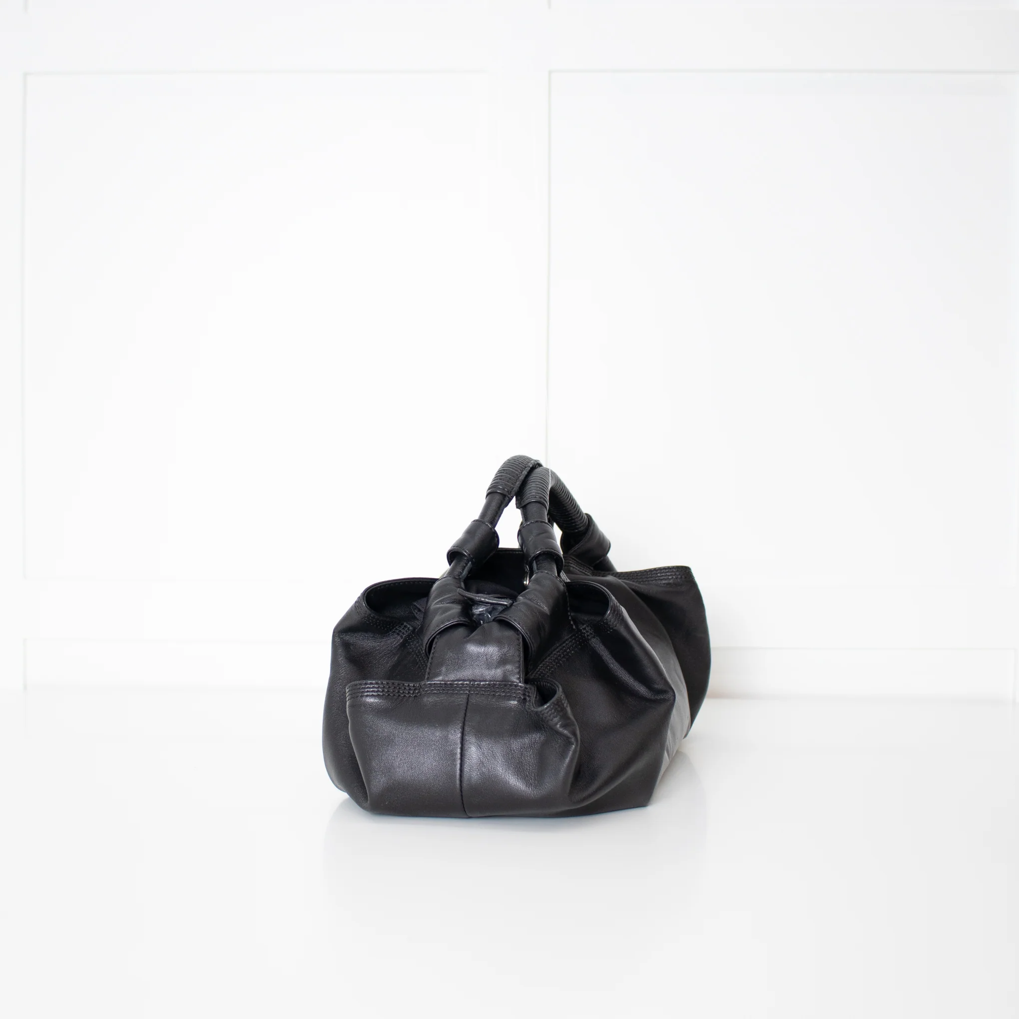 Loewe Black Leather Anagram Aire Bag - Image 4