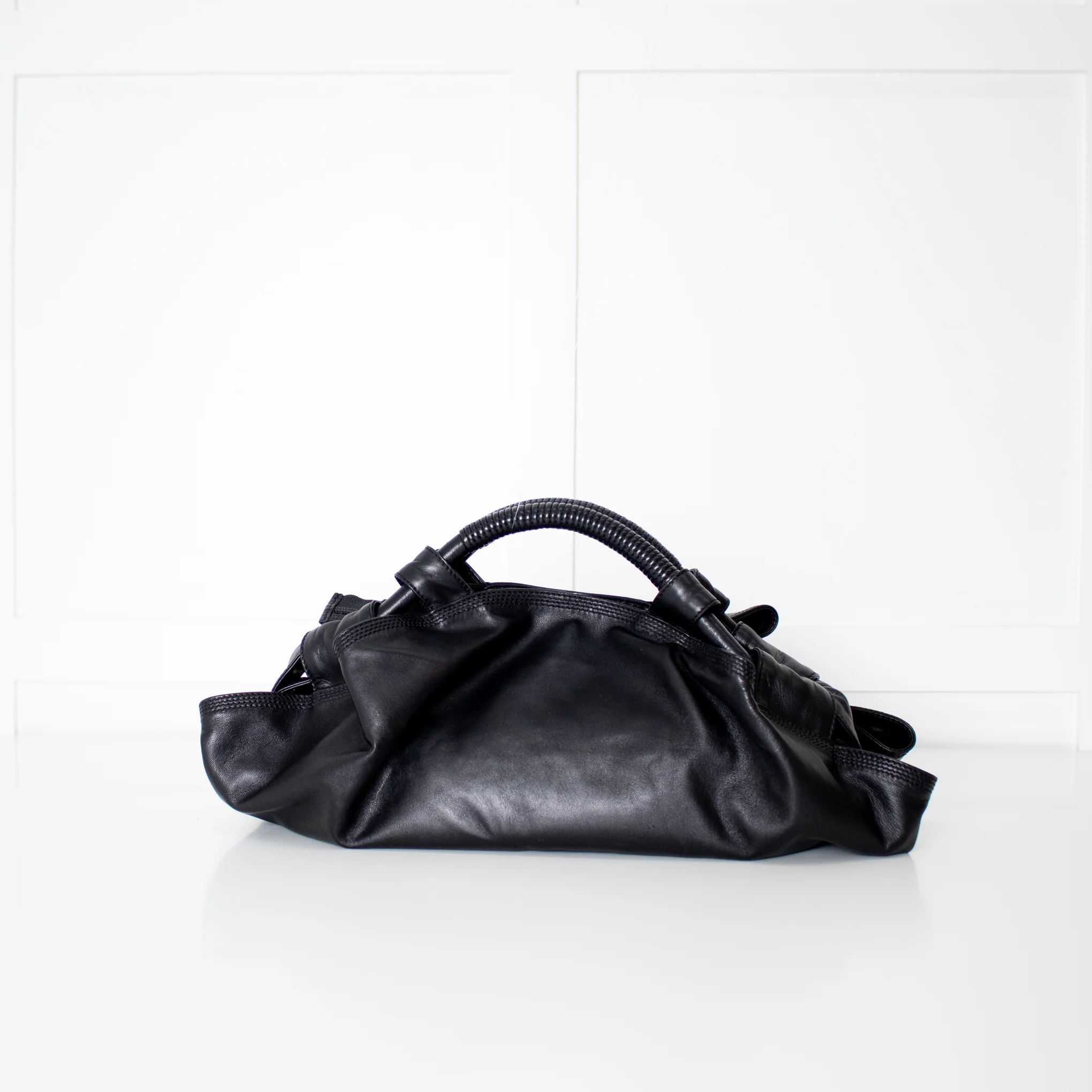 Loewe Black Leather Anagram Aire Bag - Image 6