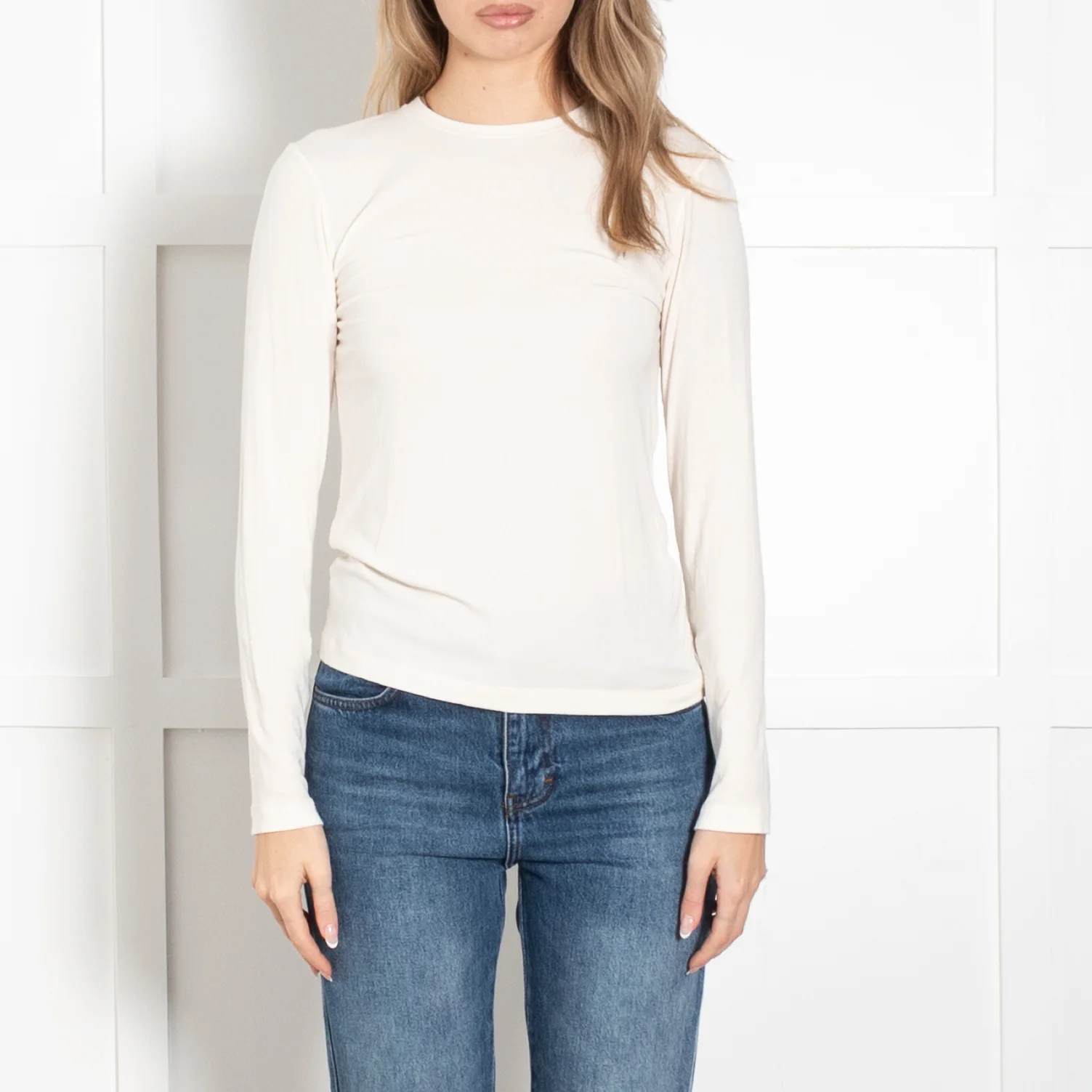 Loewe Cream Anagram Long Sleeve Top - Image 2