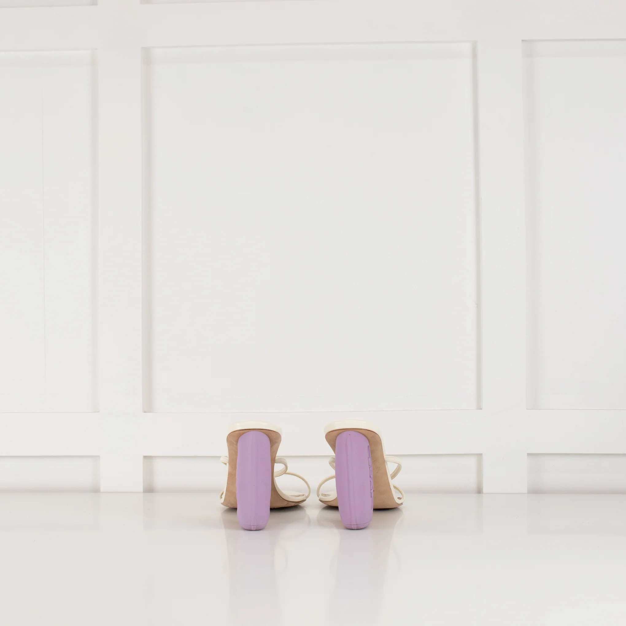 Loewe Cream Purple Soap Heels Sandals - Image 5