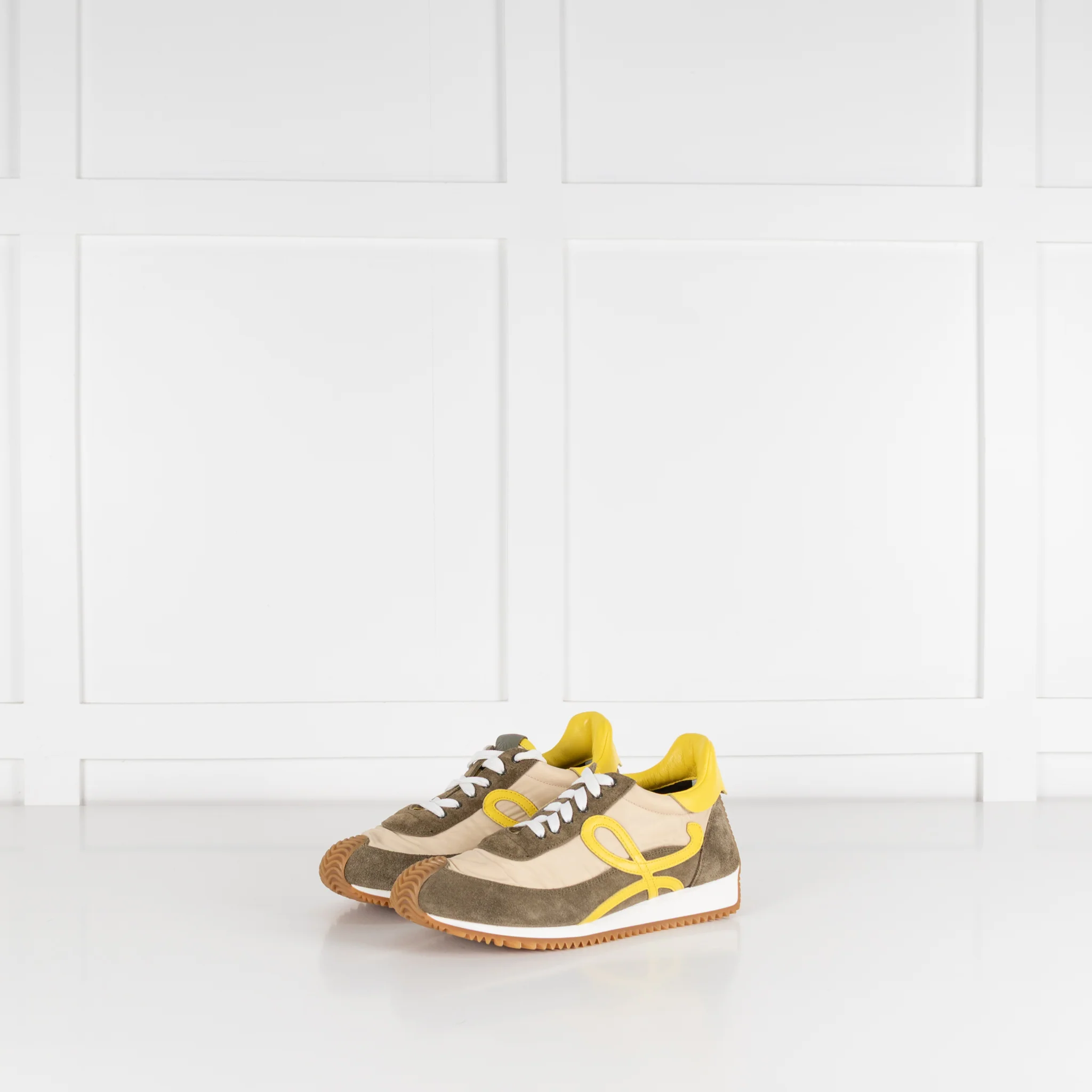 Loewe Green Suede Flow Runner Trainers