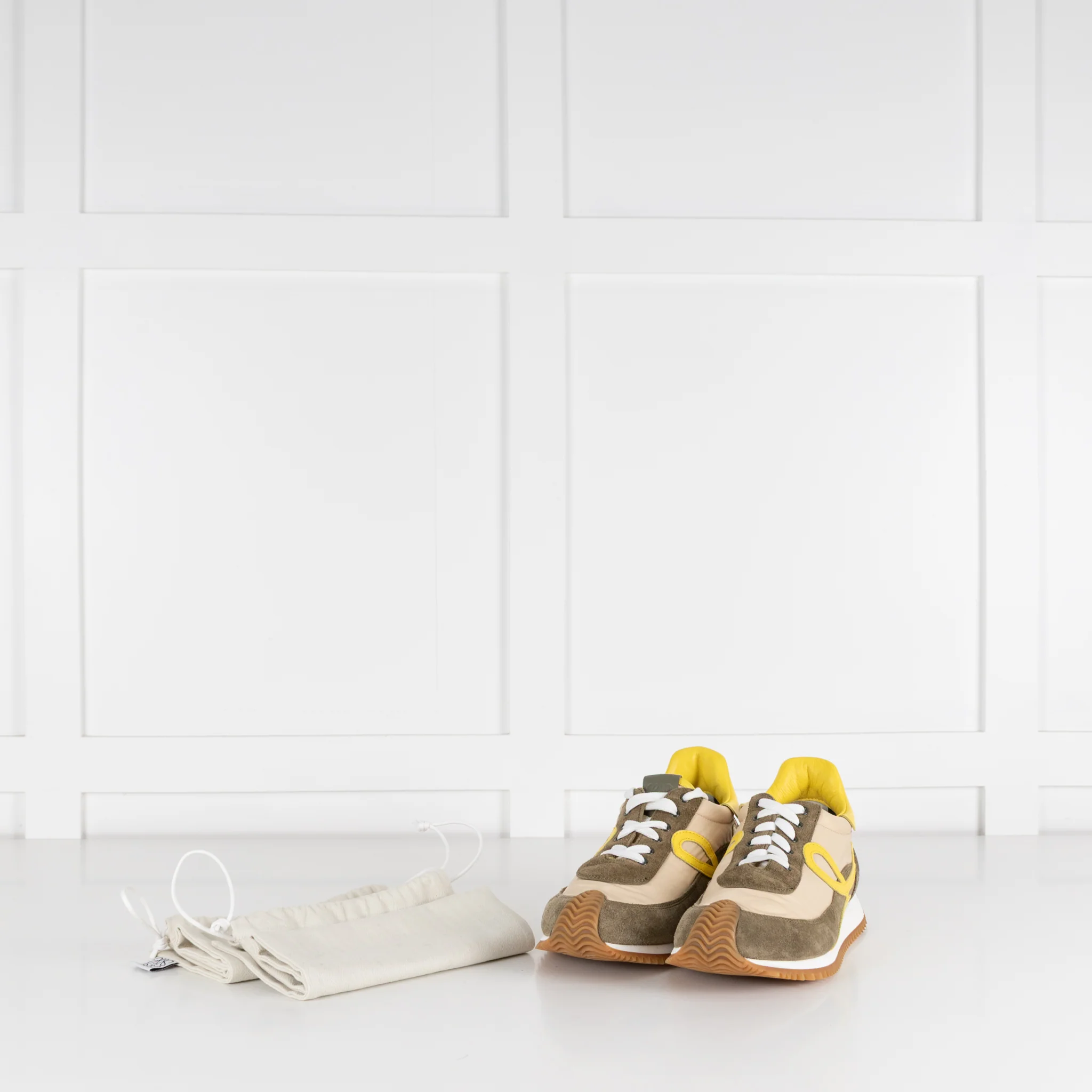Loewe Green Suede Flow Runner Trainers - Image 3