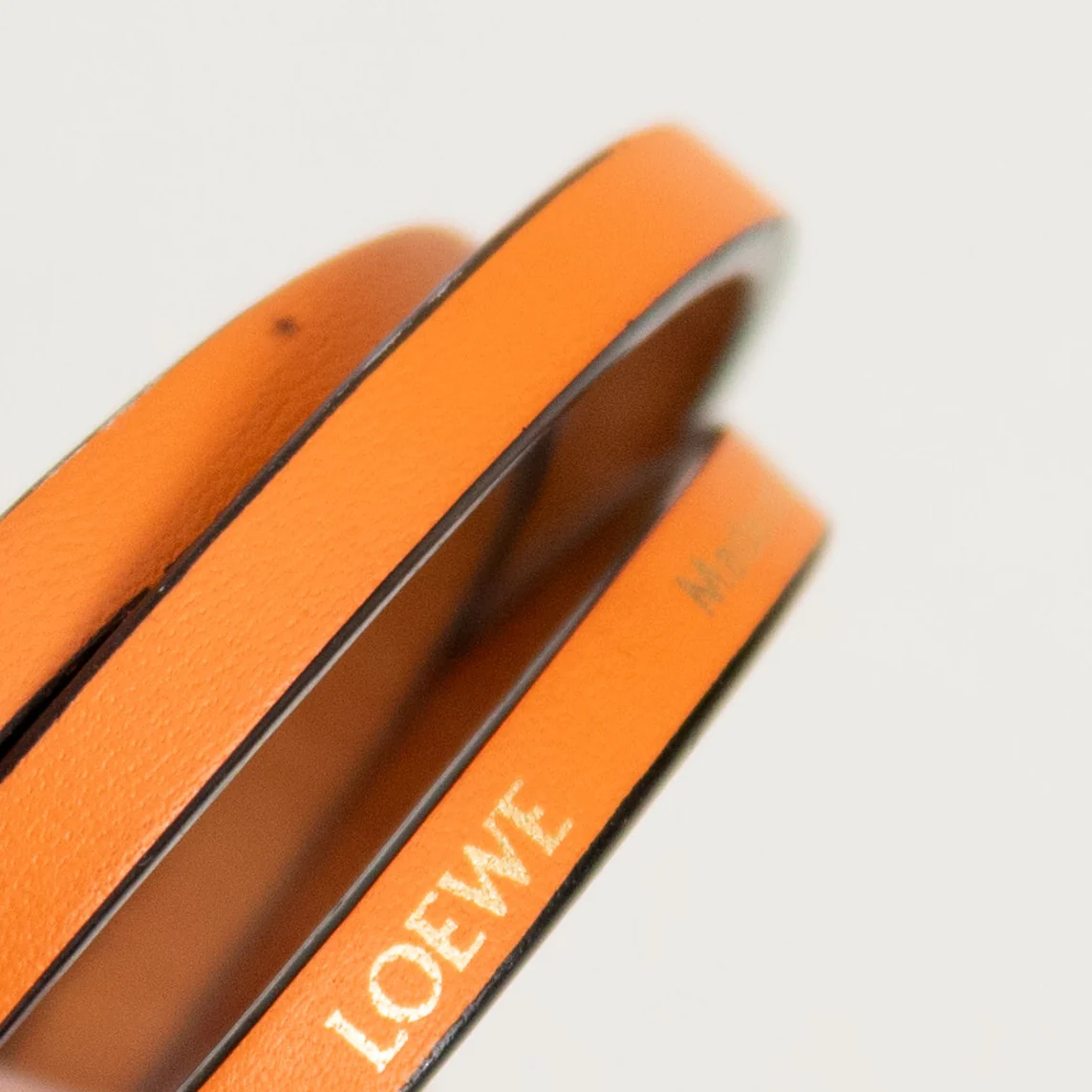 Loewe Orange Leather Bangle - Image 2