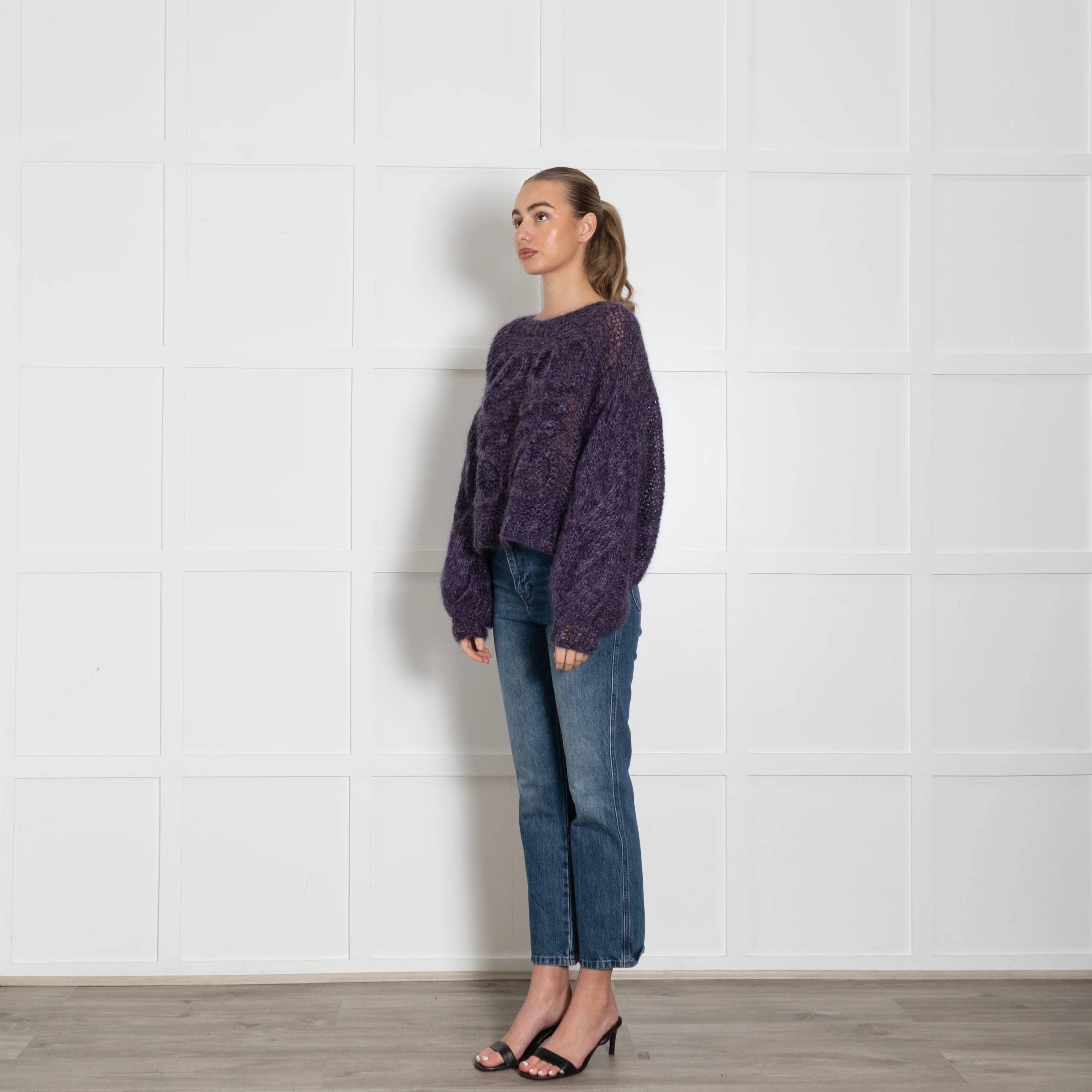 Loewe Purple Oversized Mohair Jumper - Image 3