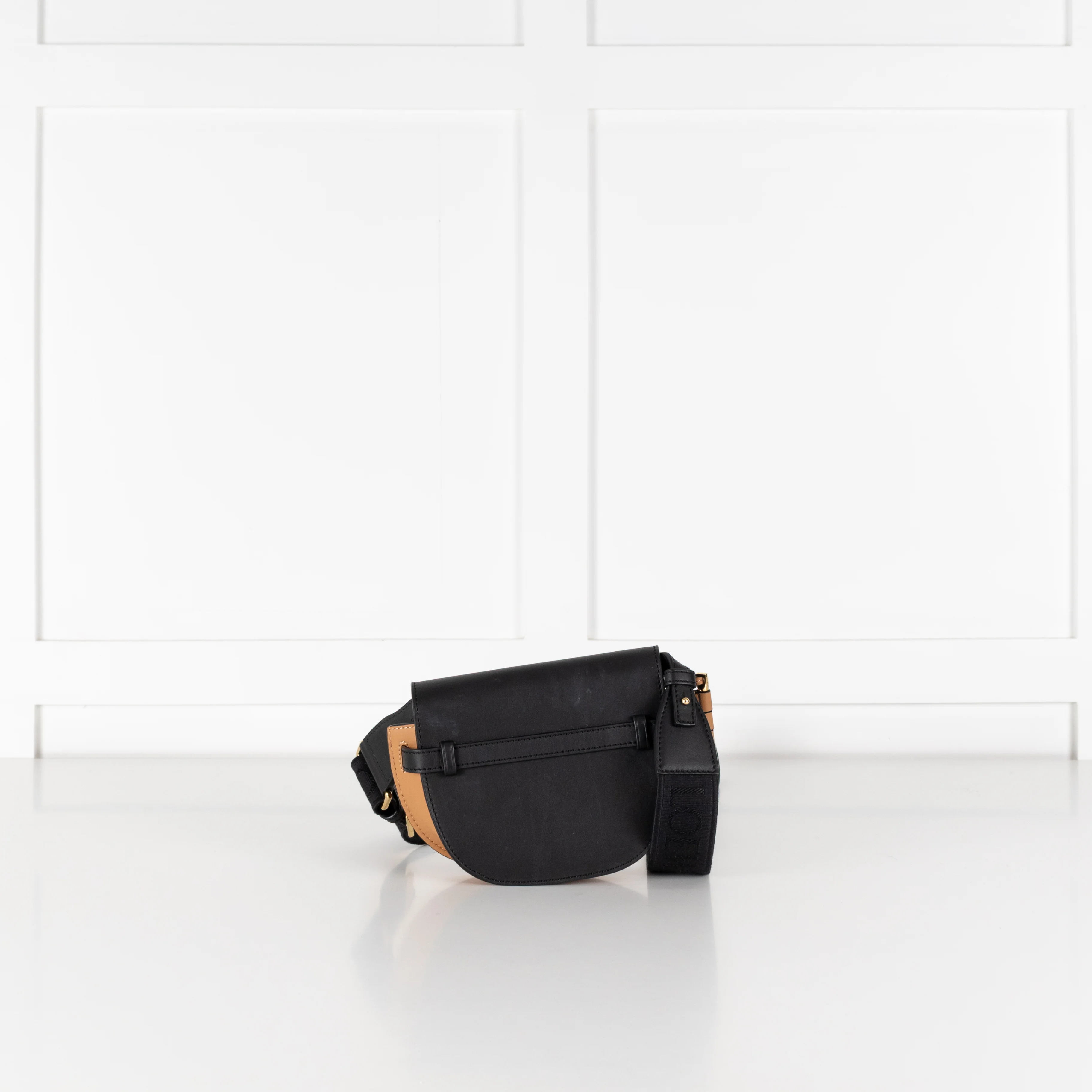 Loewe Tan Black Dual Leather Gate Mini Cross-Body Bag - Image 7