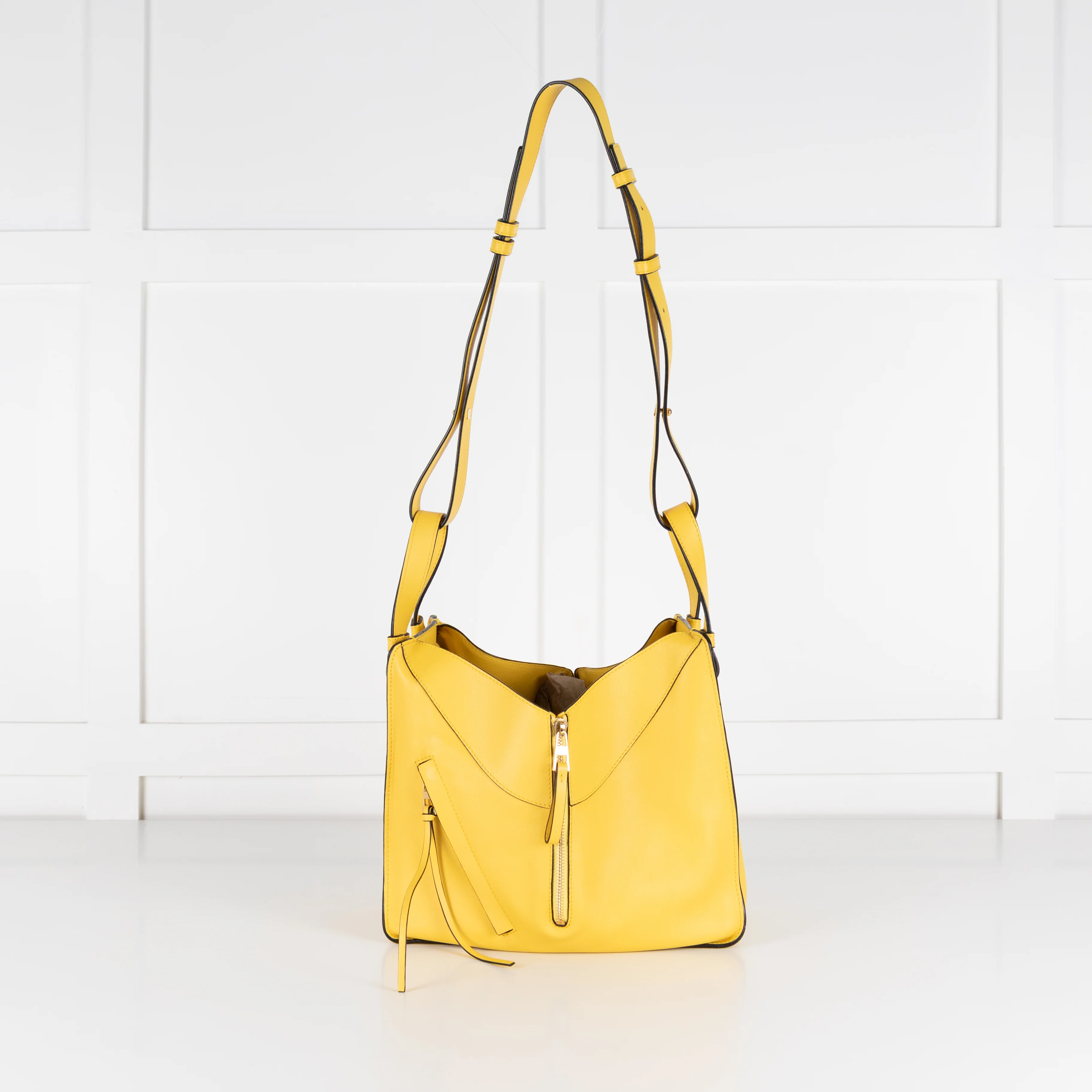Loewe Yellow Leather Hammock Shoulder Bag