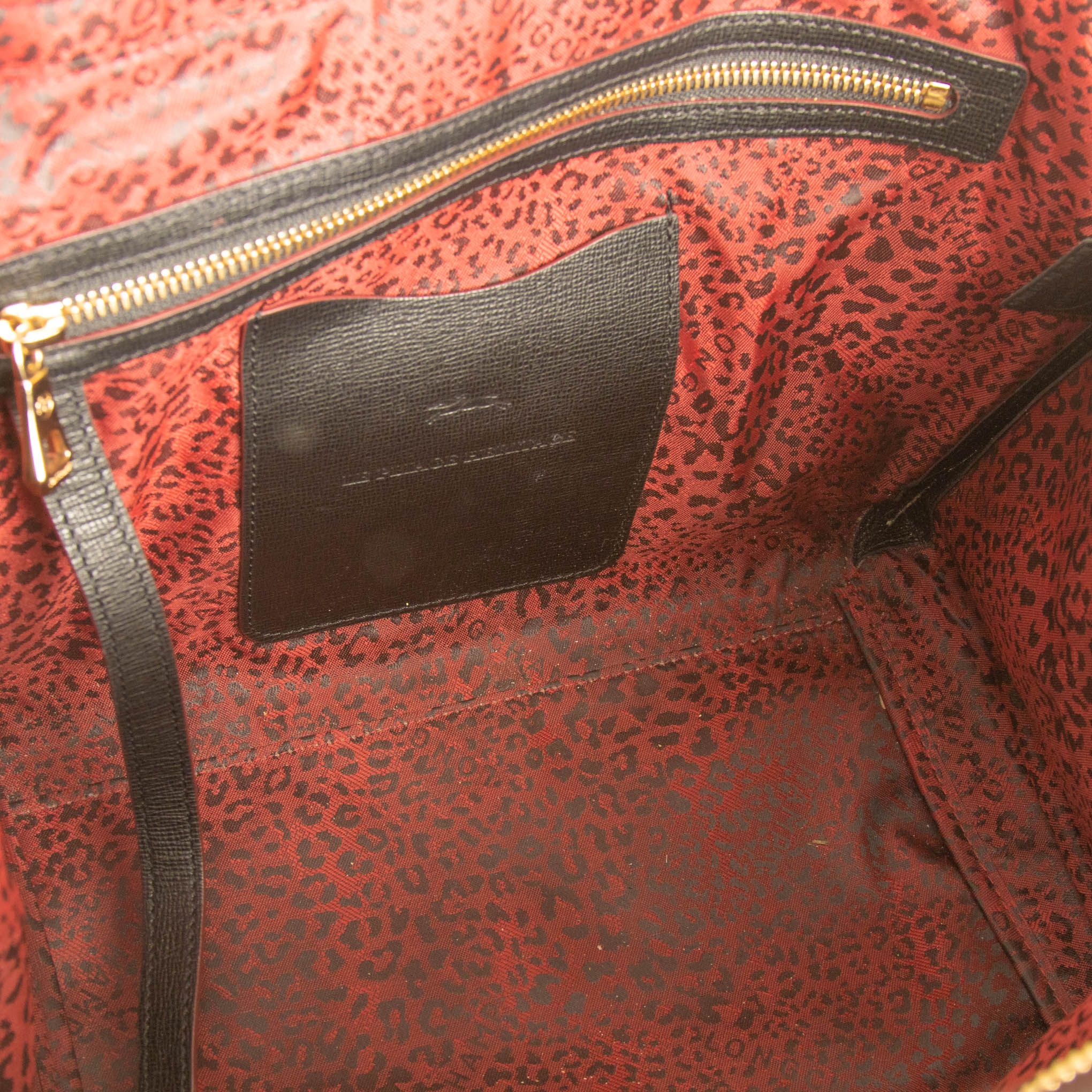 Longchamp Black Leather Le Pliage Heritage Tote - Image 6