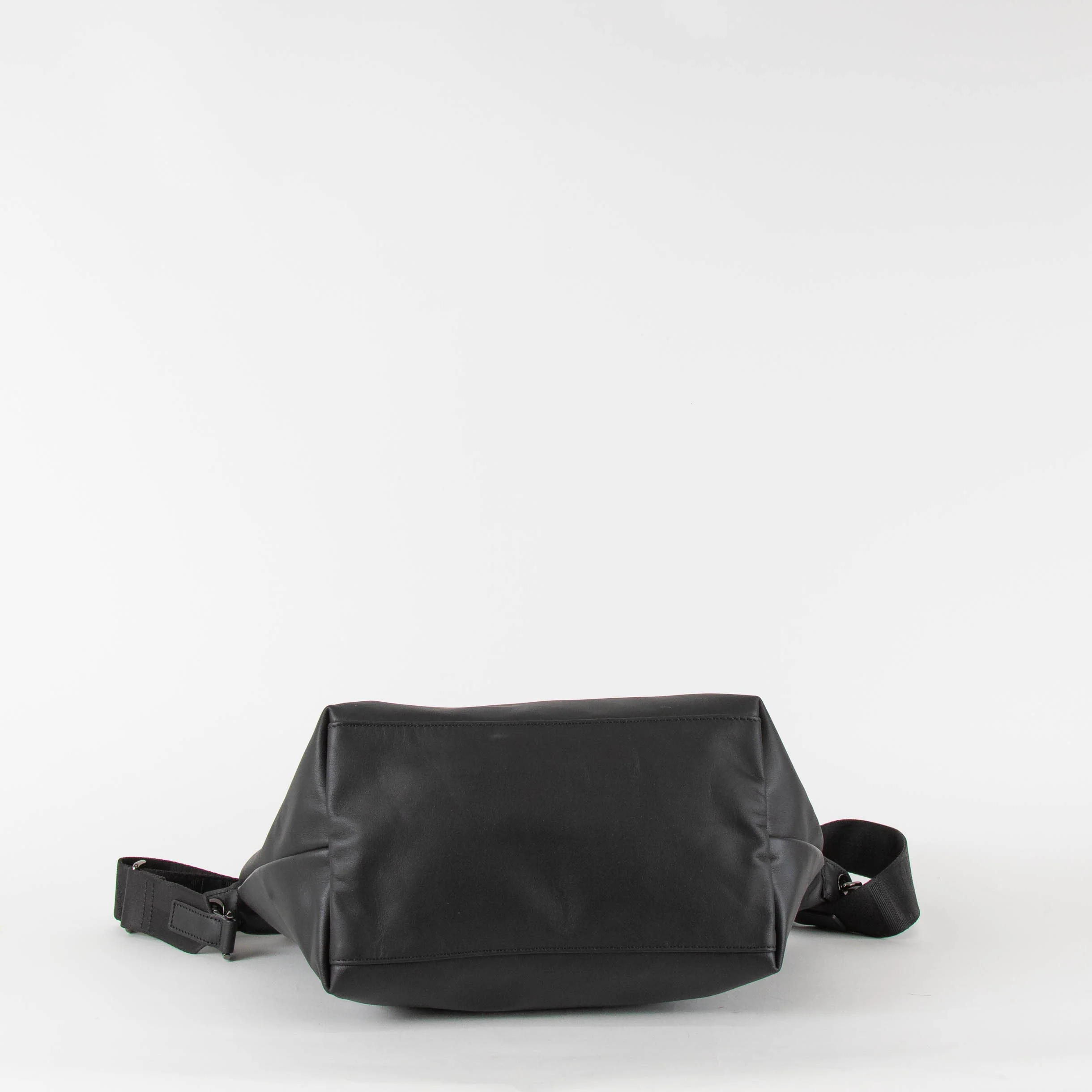 Longchamp Black Leather Le Pliage Tote Bag - Image 5