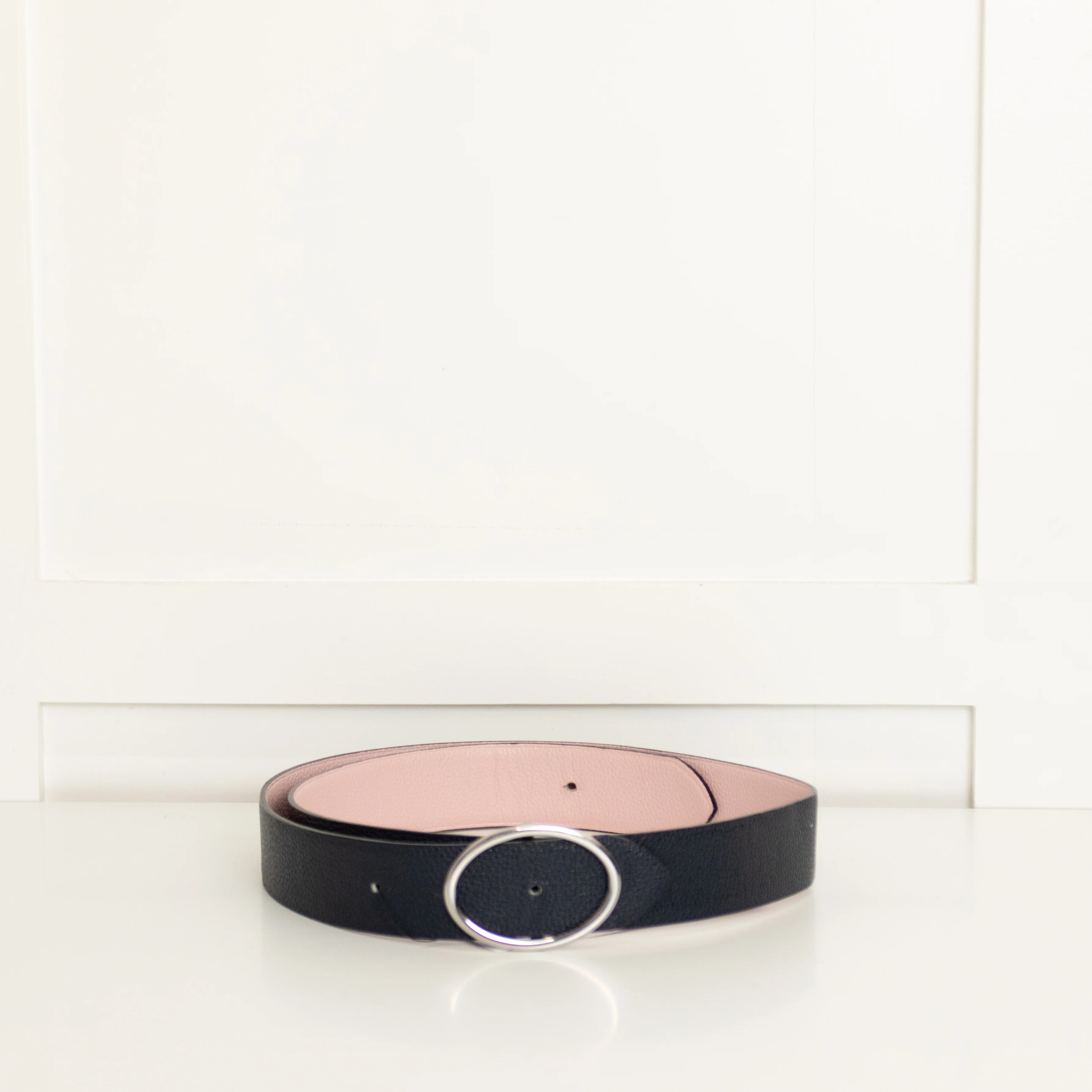 Longchamp Navy Pink Reversible Belt - Image 2