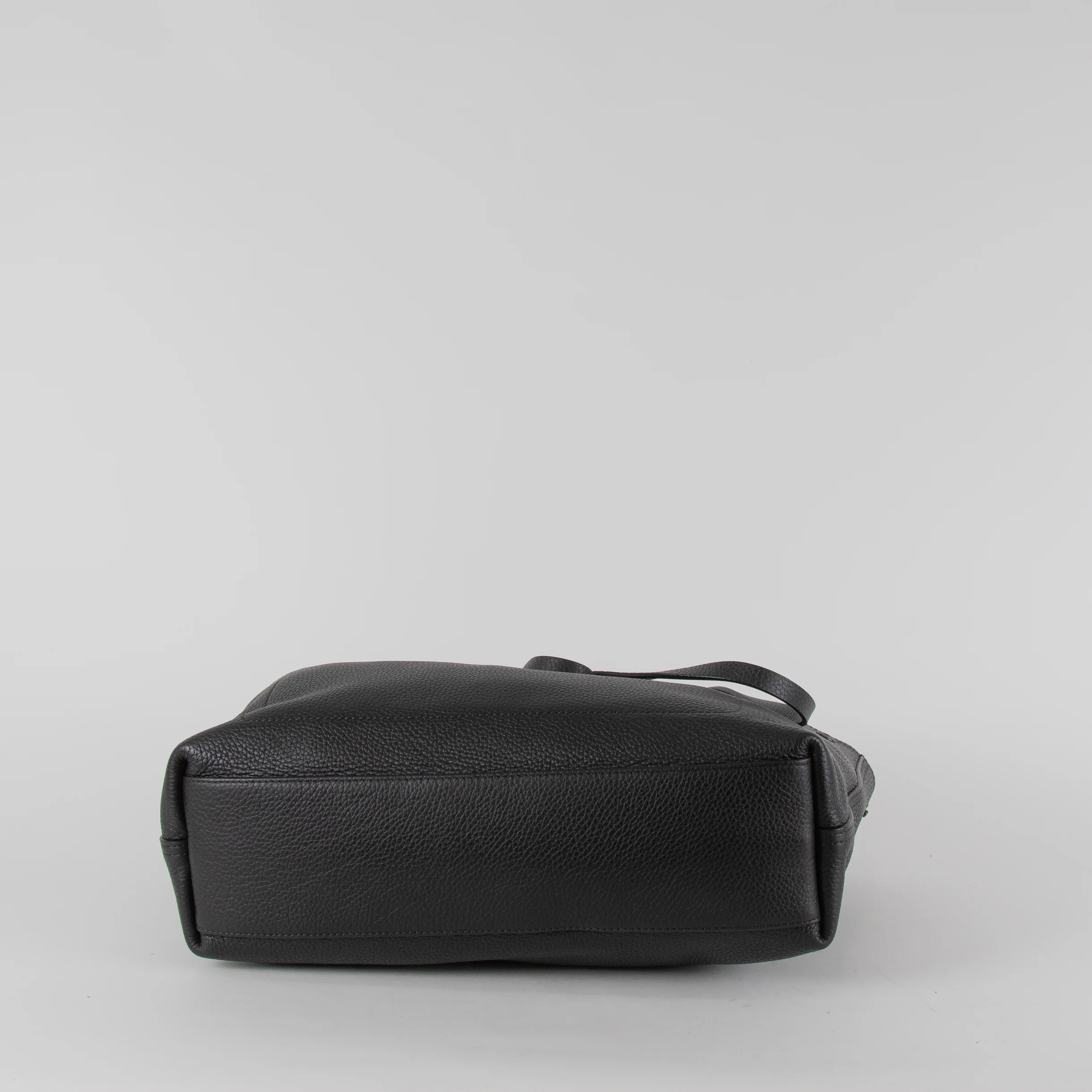 Longchamp Le Roseau Essential Black Grained Leather Tote Bag - Image 7