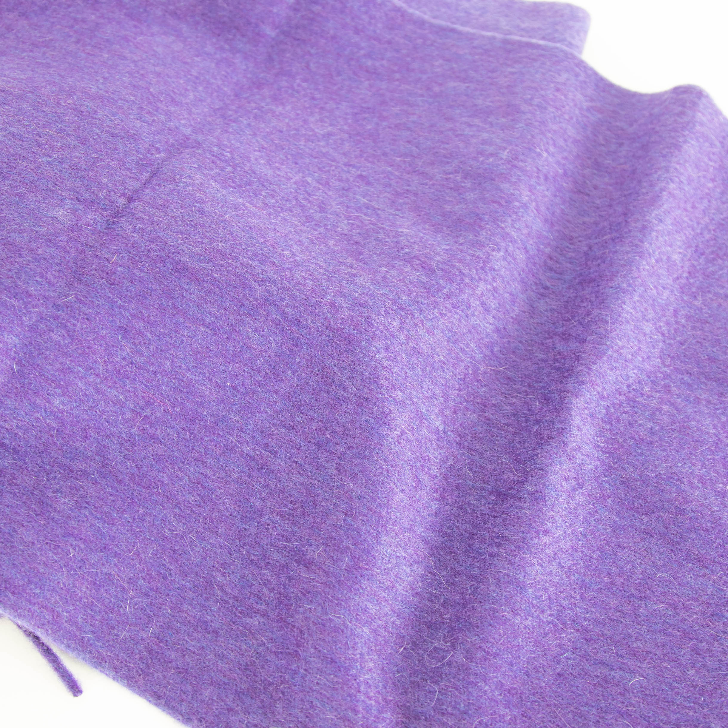 Loro Piana Amethyst Cashmere Fringe Scarf With Box - Image 3