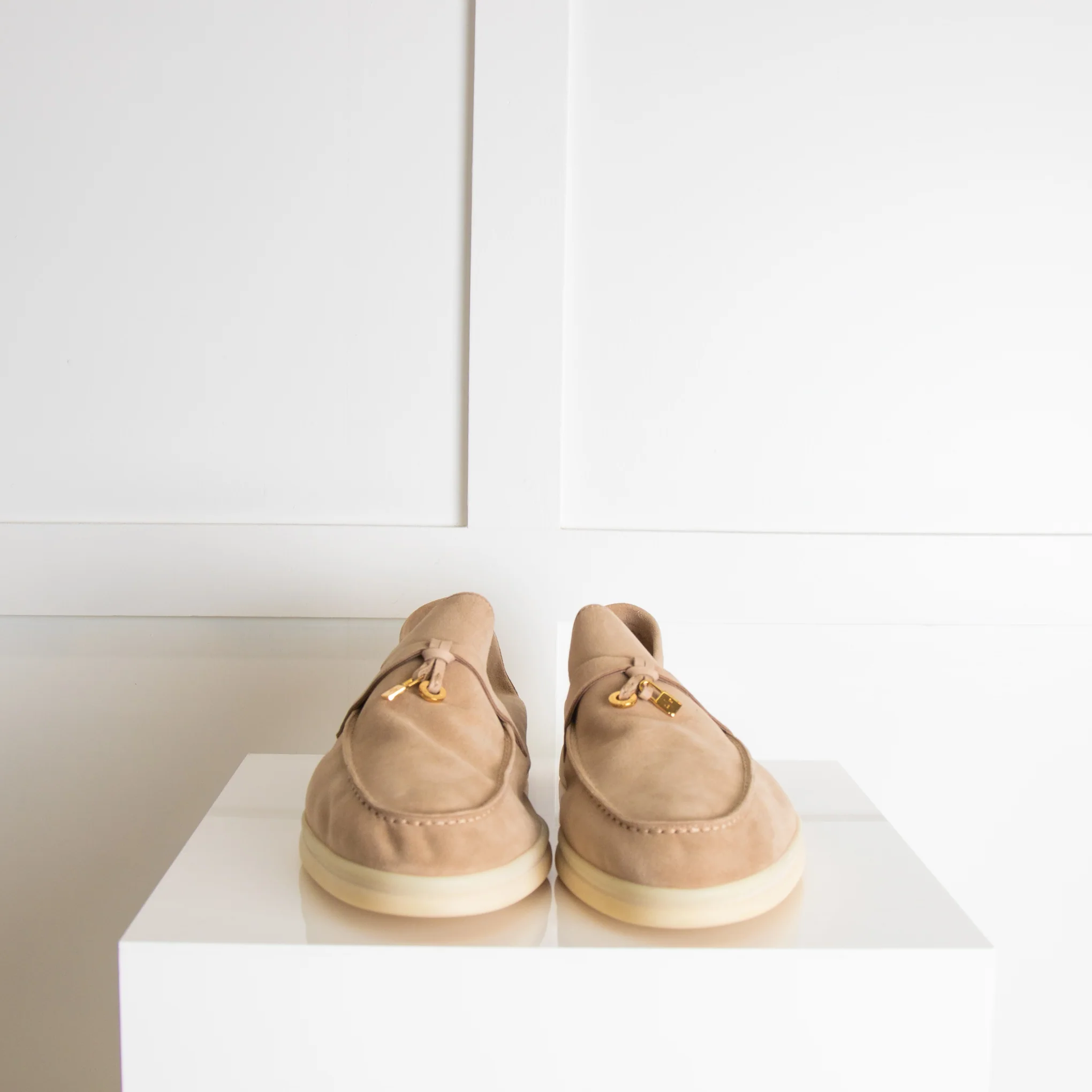 Loro Piana Beige Summer Charms Loafers
