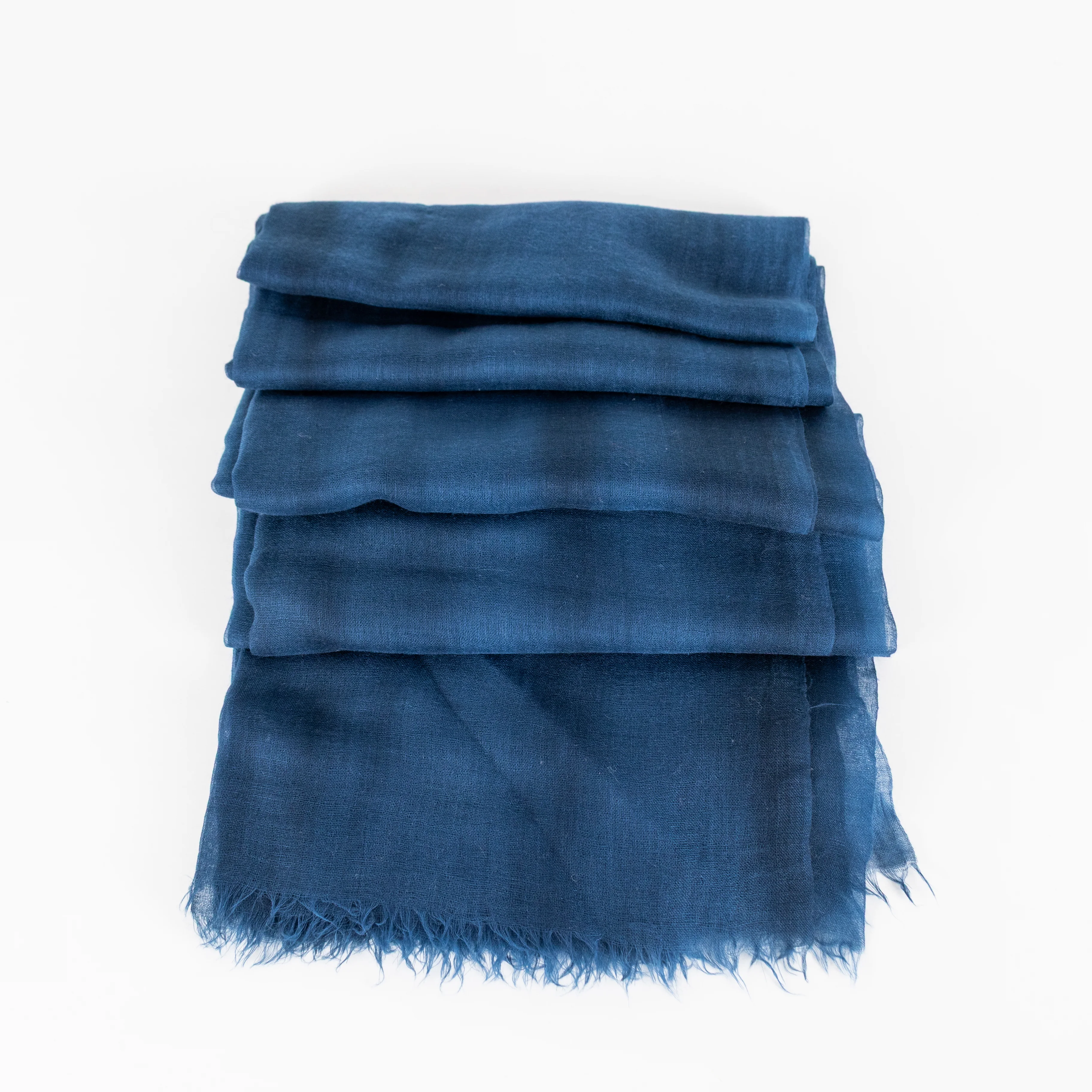 Loro Piana Blue Ombre Pattern Cashmere Scarf - Image 6