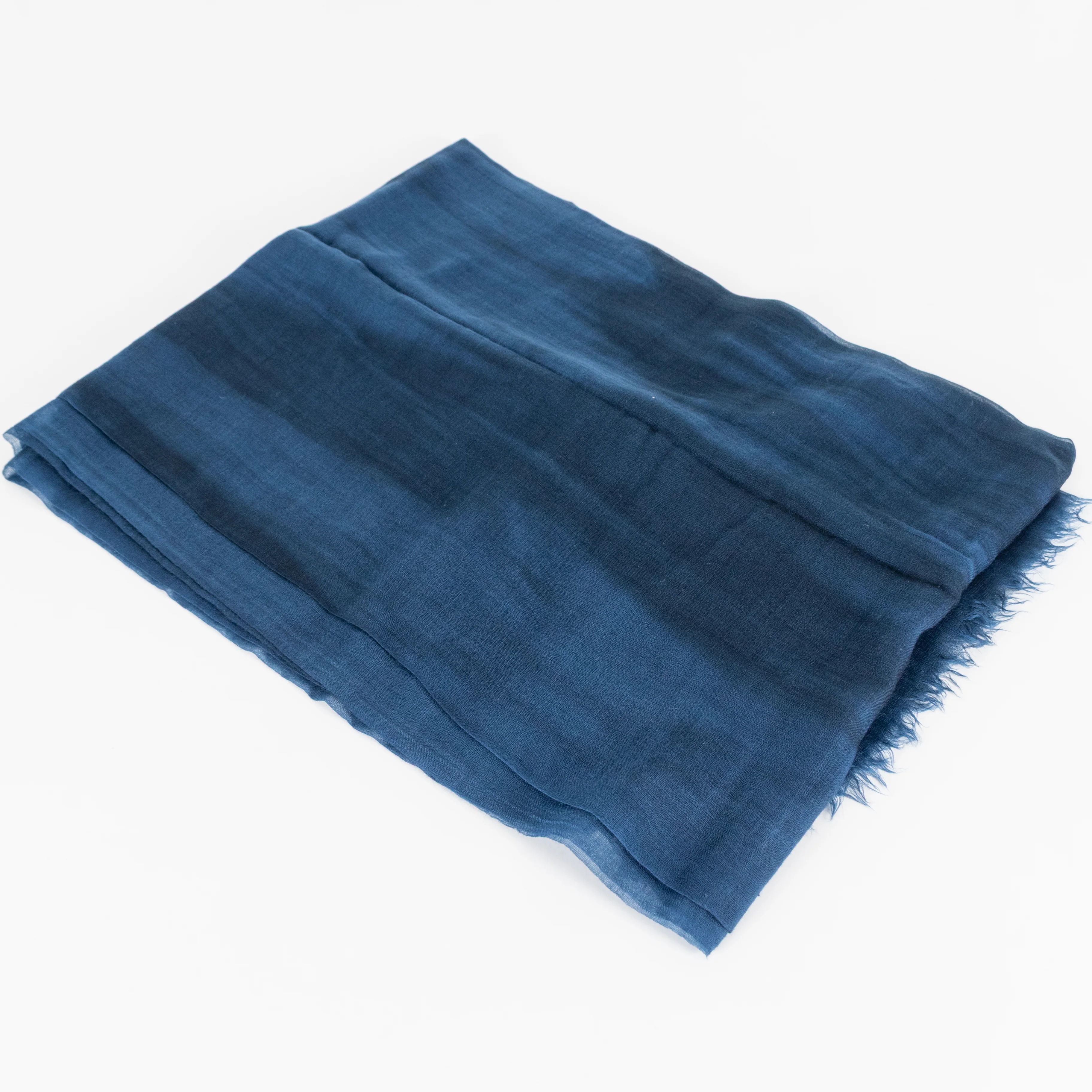 Loro Piana Blue Ombre Pattern Cashmere Scarf - Image 7