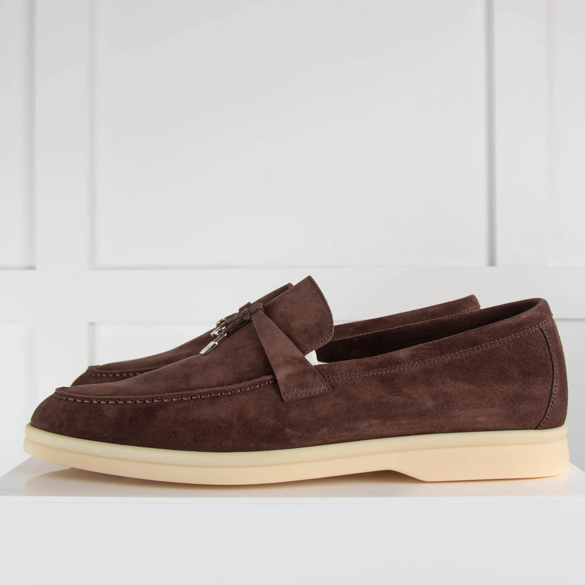 Loro Piana Brown Summer Charms Loafers