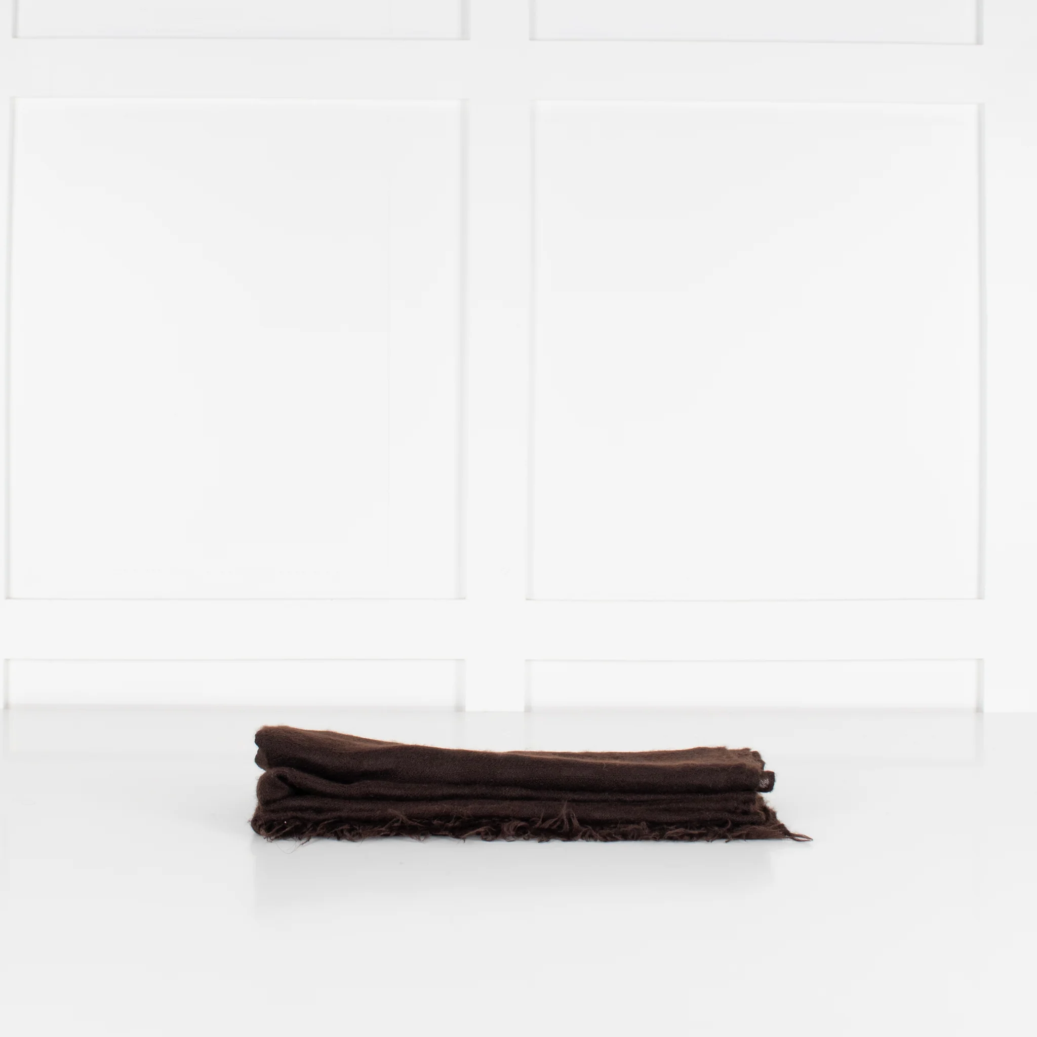 Loro Piana Brown Woven Cashmere Scarf