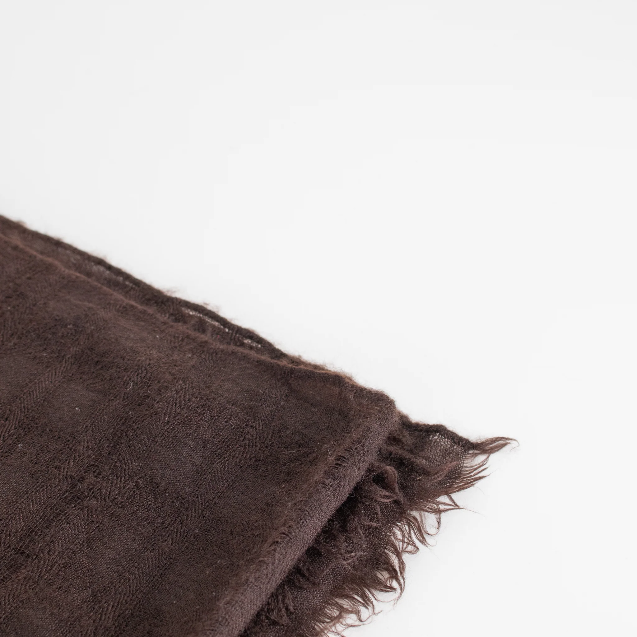 Loro Piana Brown Woven Cashmere Scarf - Image 4