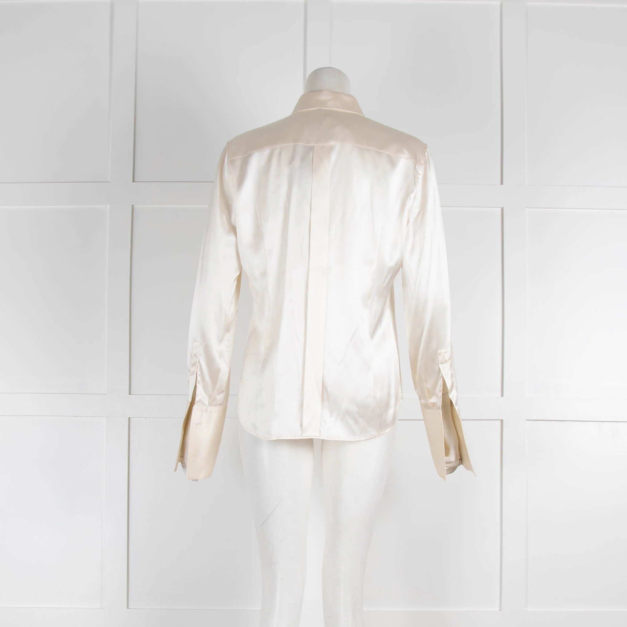 Loro Piana Cream Silk Collared Shirt - Image 3