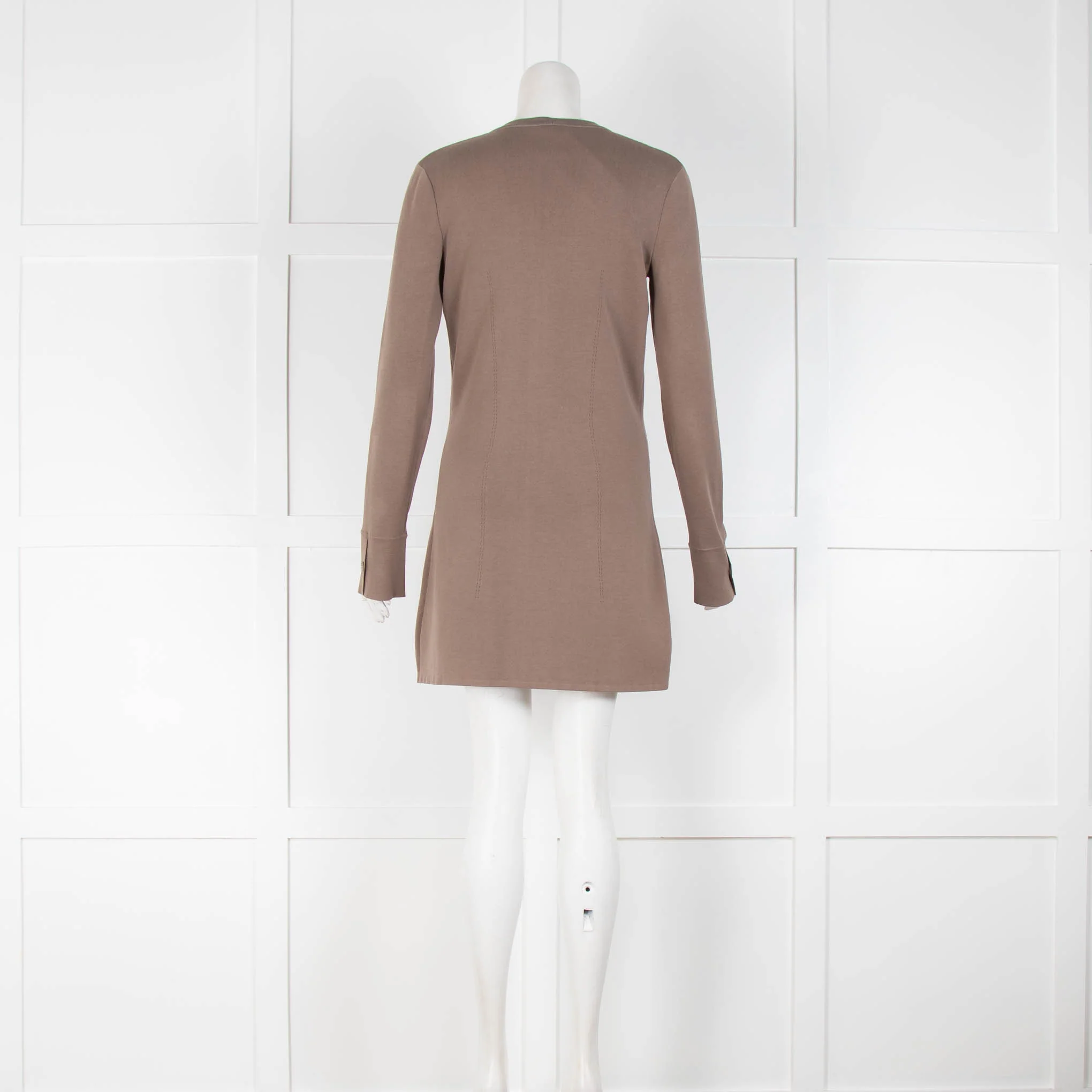 Loro Piana Longline Brown Cardigan - Image 3