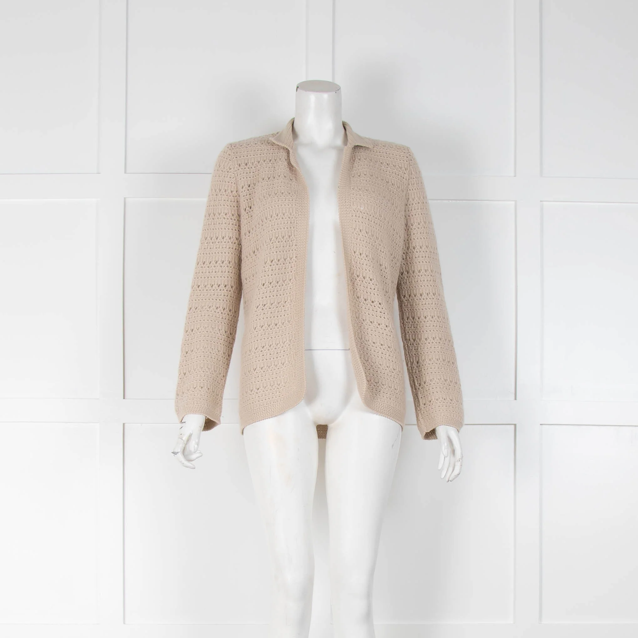 Loro Piana Loose Knit Collared in Beige