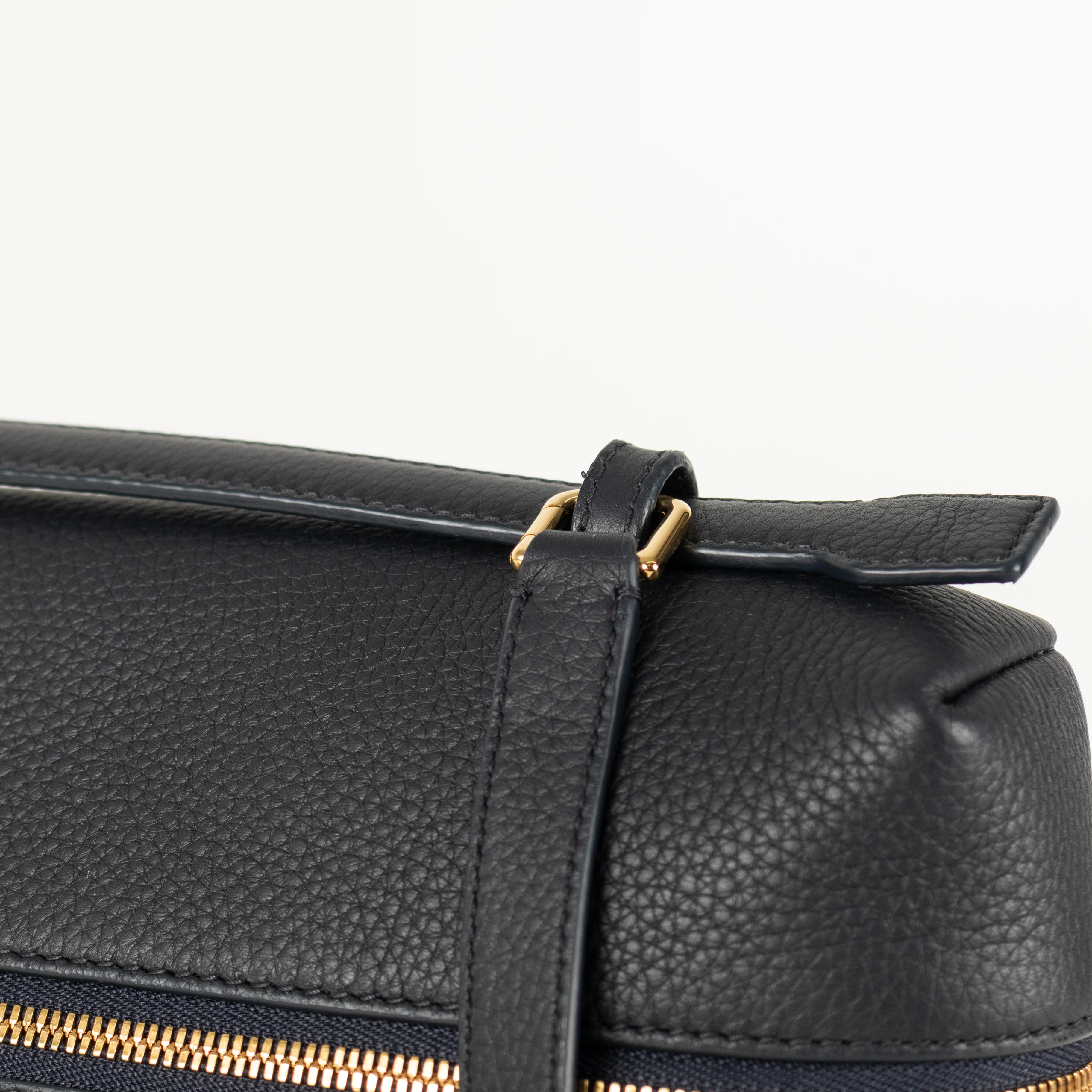 Loro Piana Navy Grained Calfskin Extra Pocket L27 Bag - Image 12