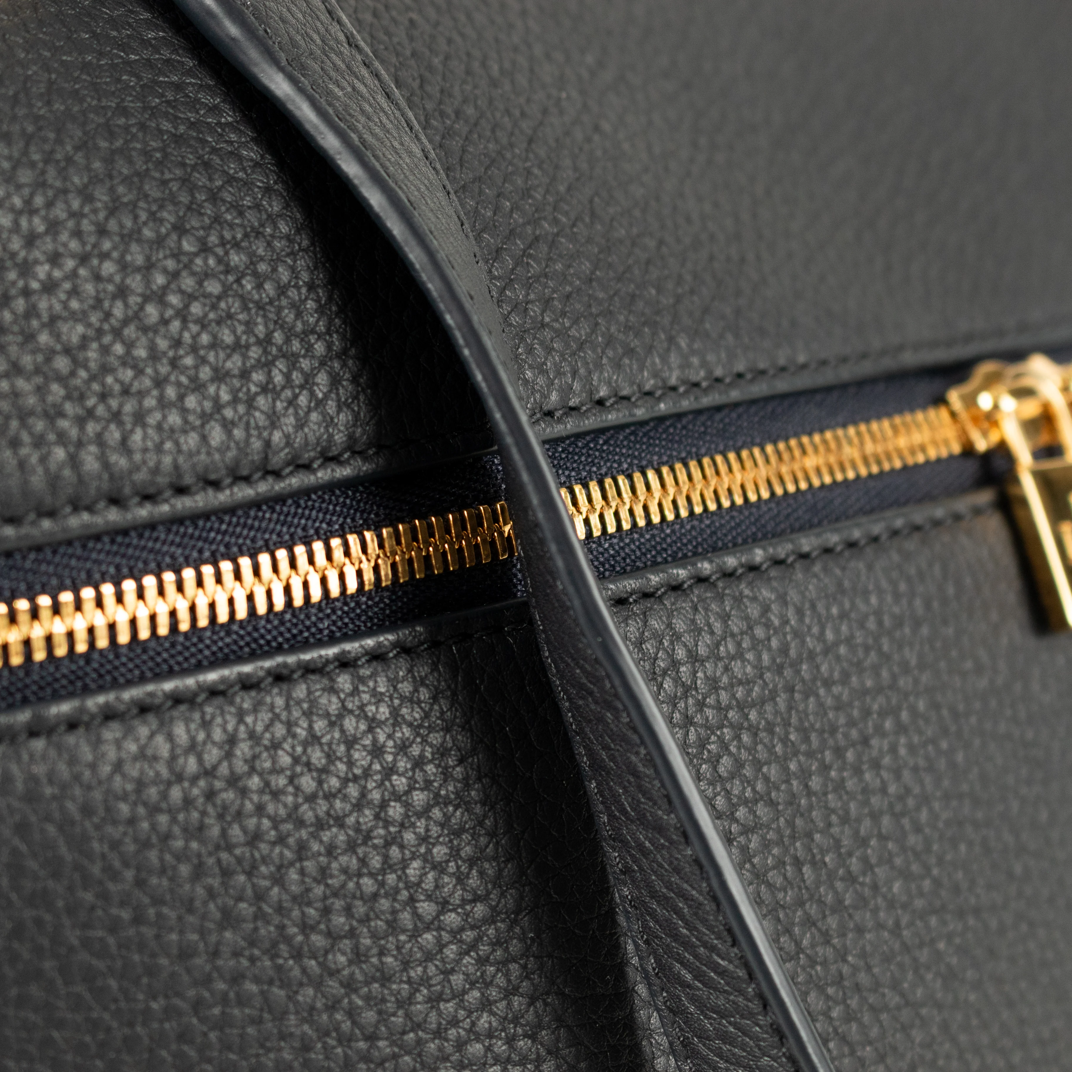 Loro Piana Navy Grained Calfskin Extra Pocket L27 Bag - Image 14
