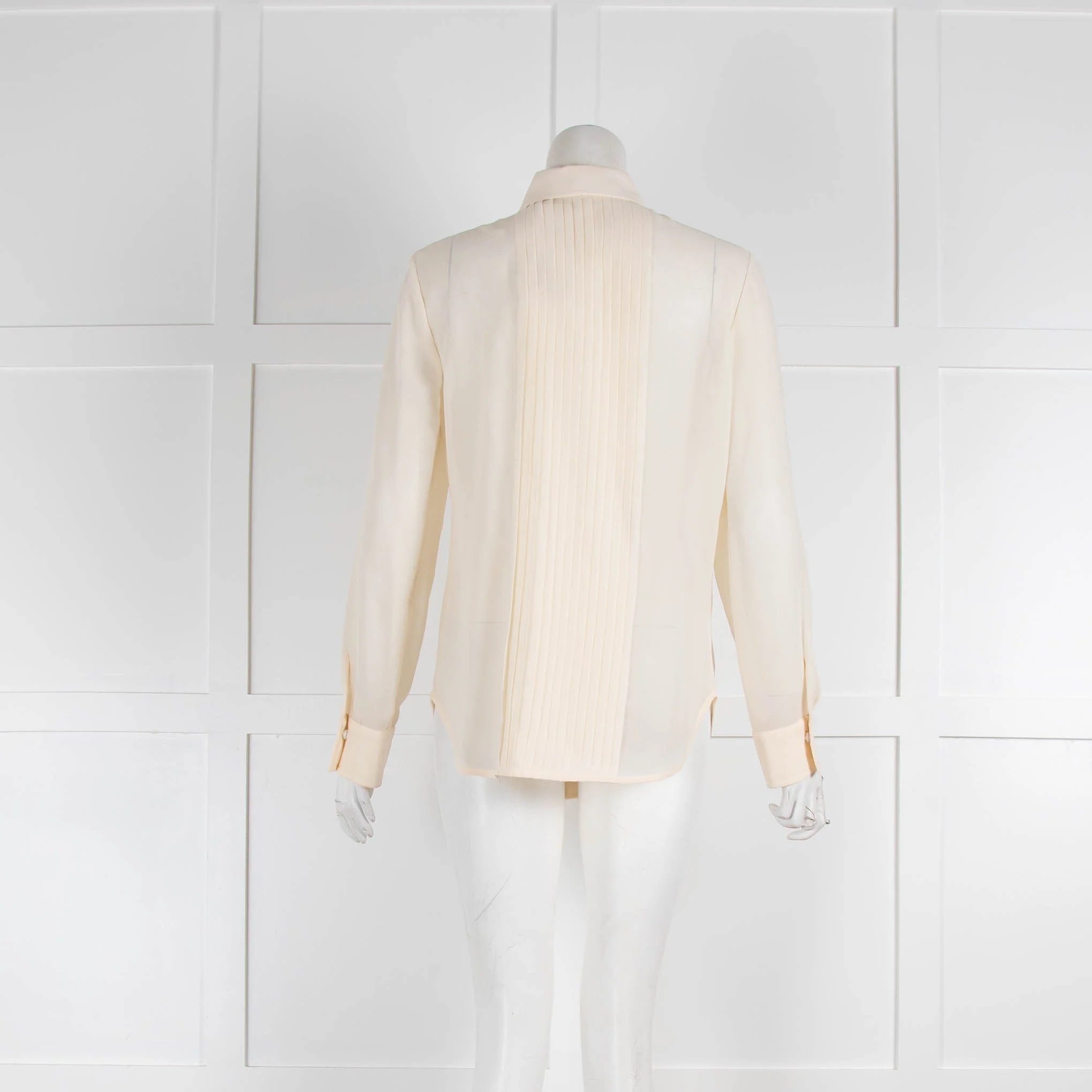 Loro Piana Ruffle Front Silk Shirt - Image 3