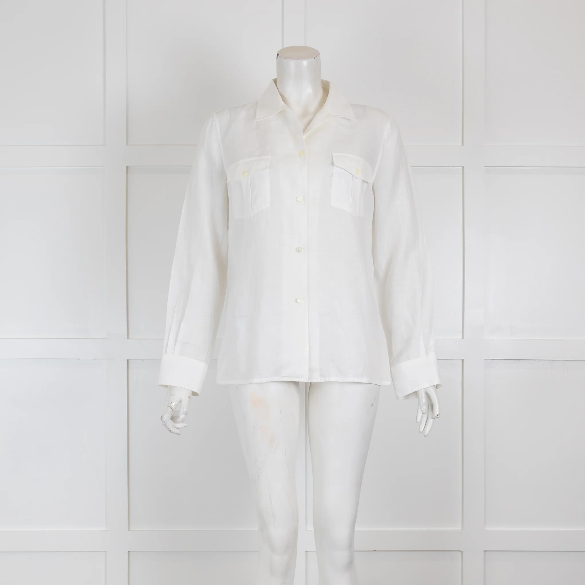Loro Piana White Linen Shirt