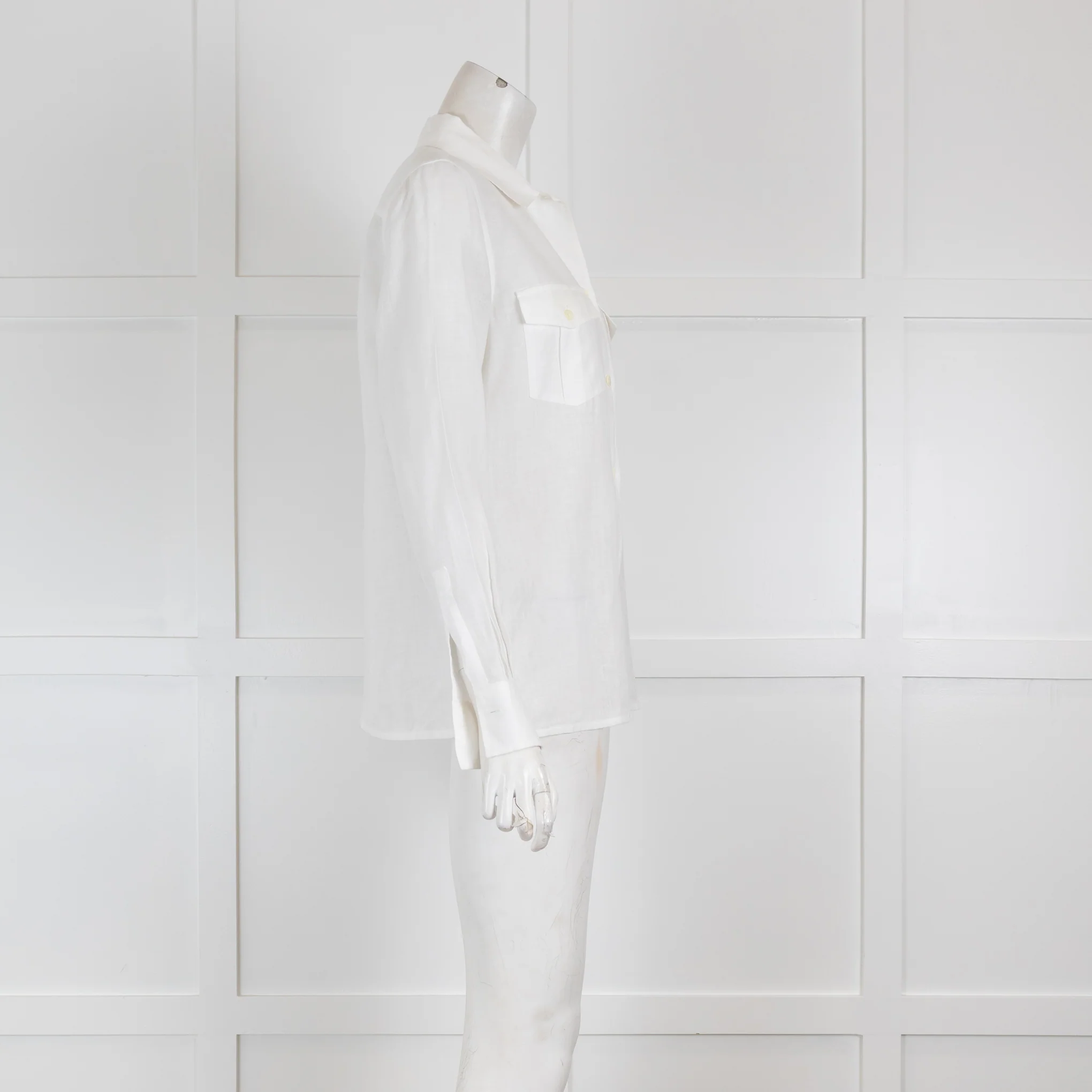 Loro Piana White Linen Shirt - Image 2