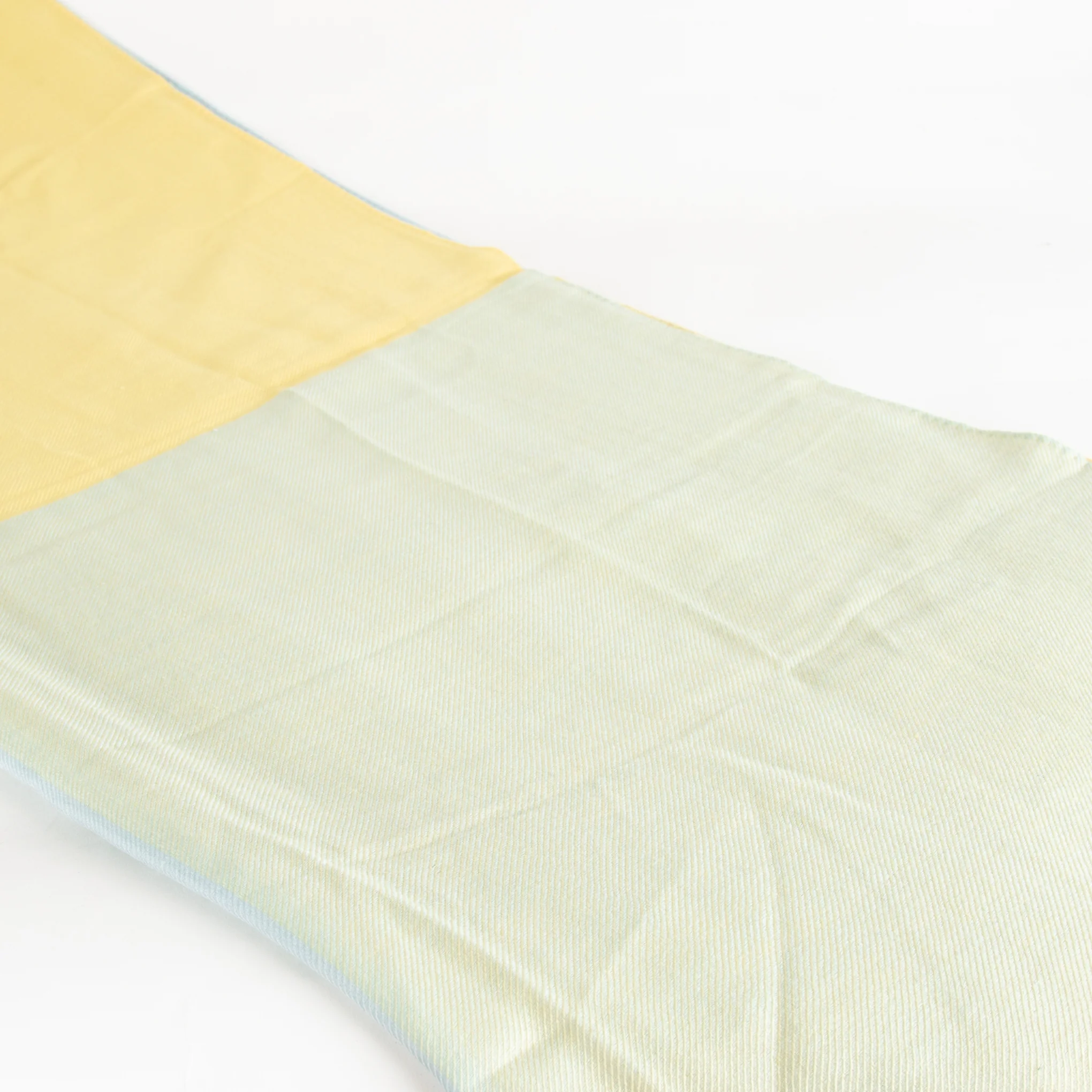 Loro Piana Yellow and Blue Cashmere/Silk Mix Scarf - Image 5