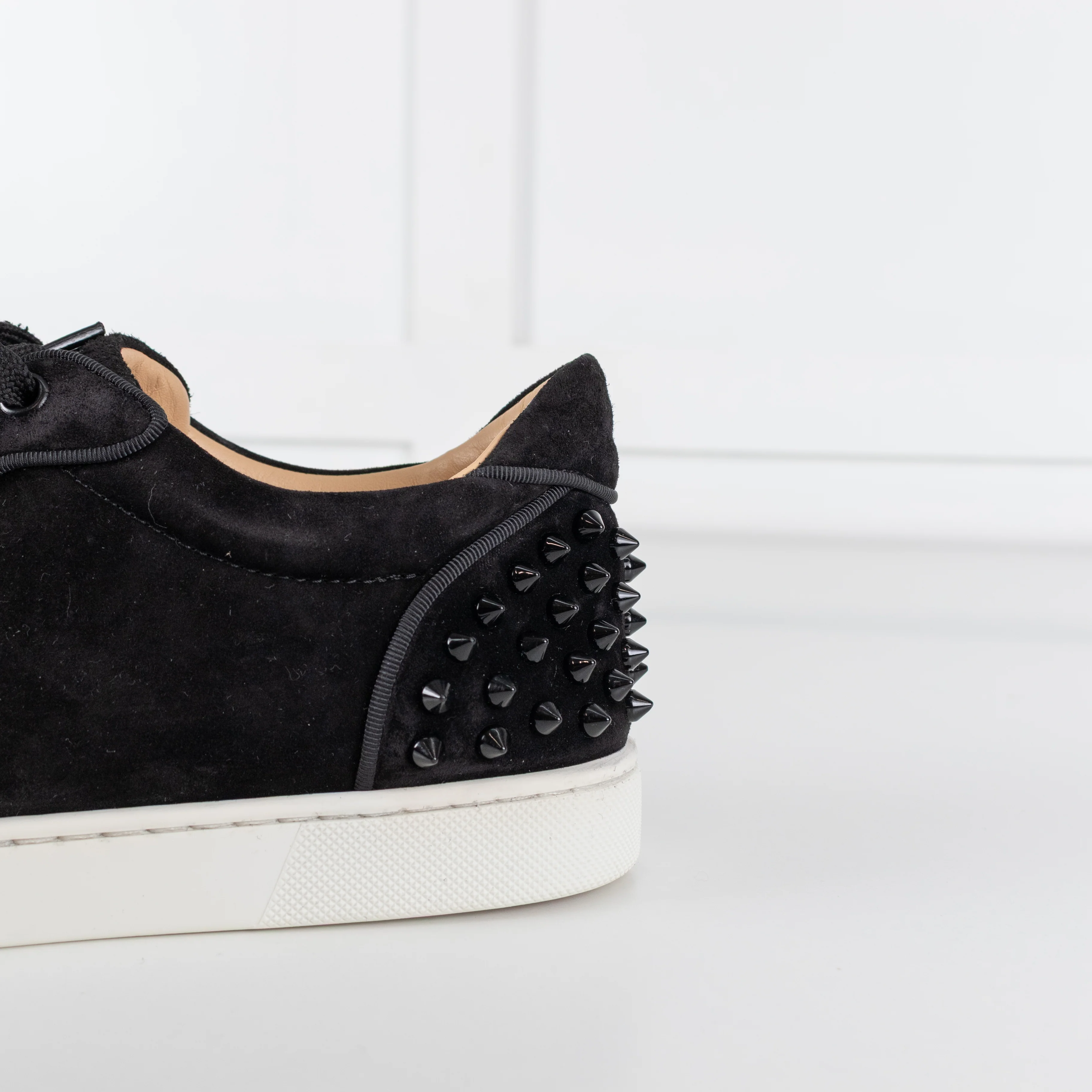Louboutin Vieira 2 Black Suede Studded Sneaker - Image 10
