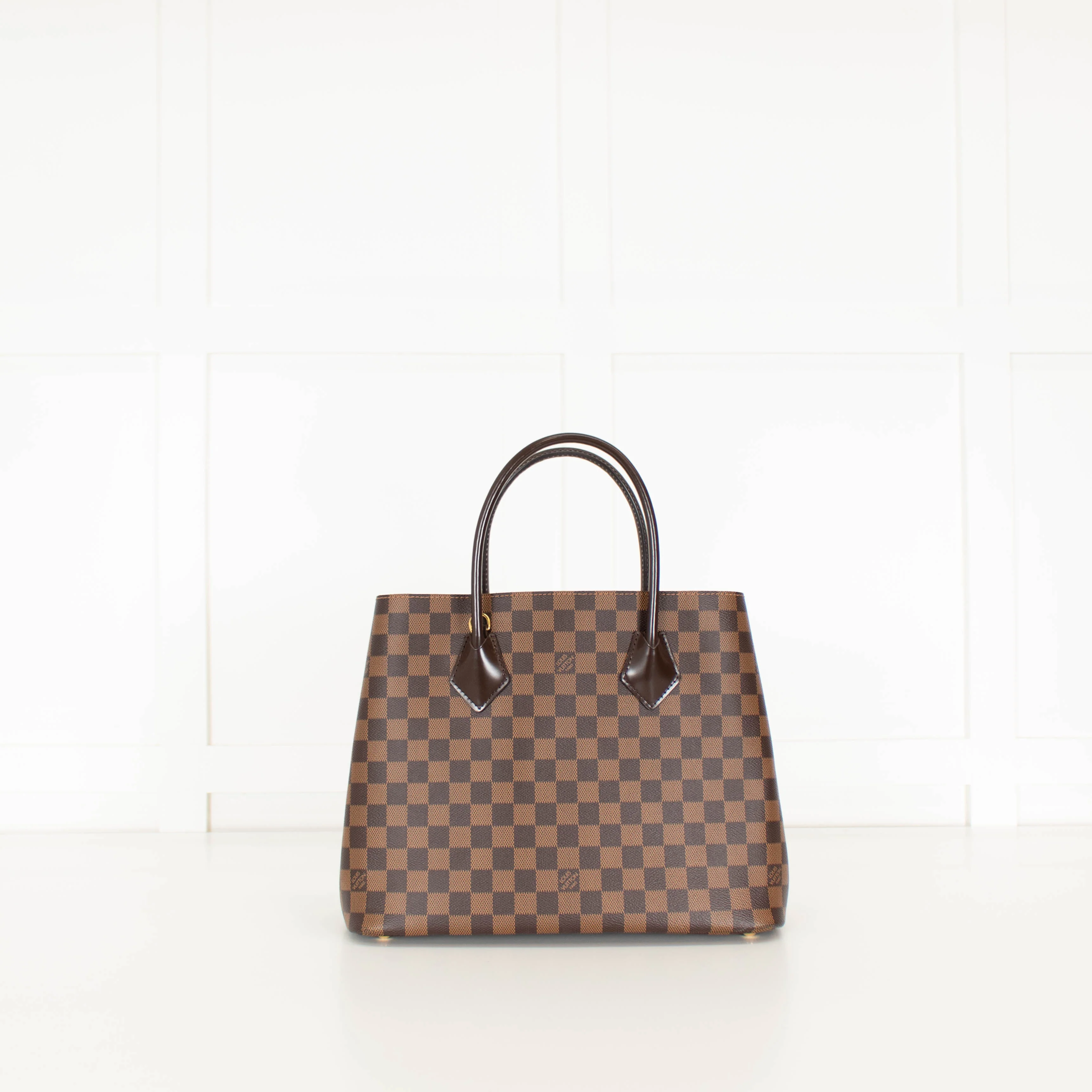 Louis Vuitton 2016 Damier Ebene Kensington Tote With Long Strap - Image 7