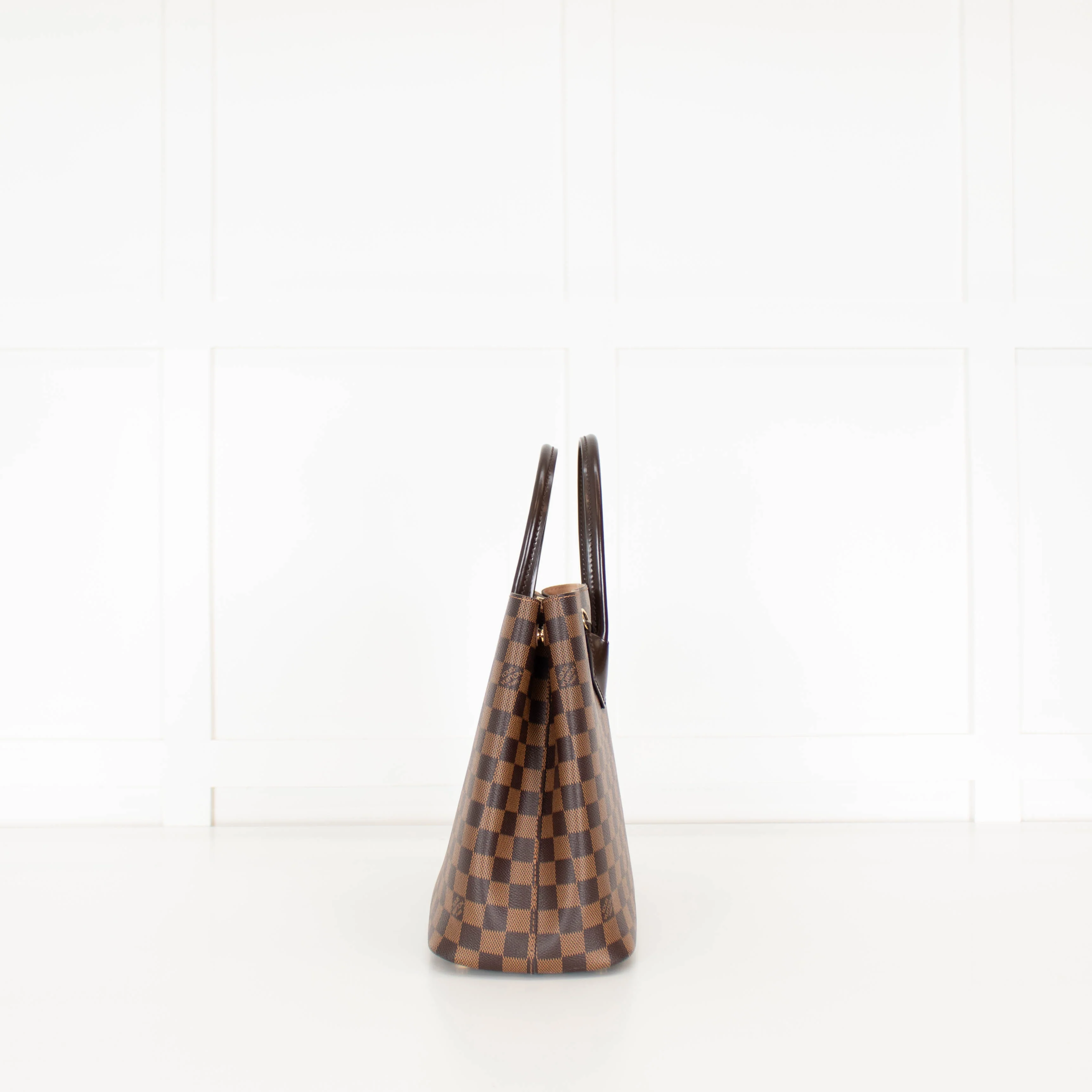 Louis Vuitton 2016 Damier Ebene Kensington Tote With Long Strap - Image 9